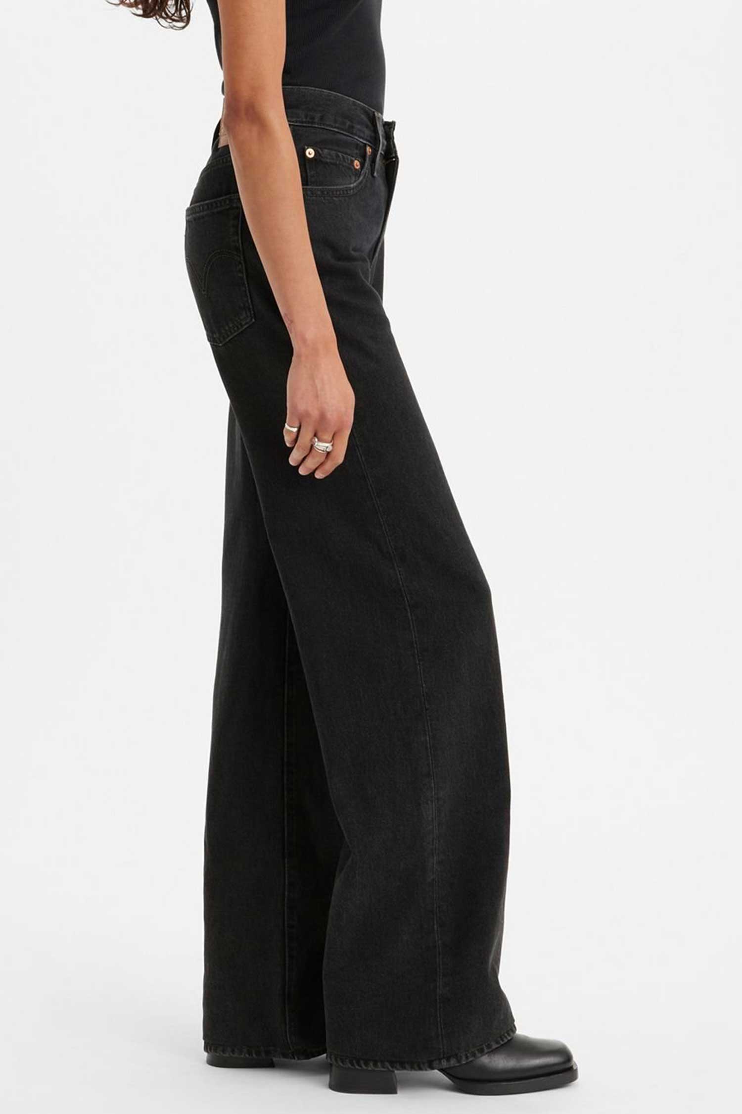 Женские черные джинсы Ribcage Wide Leg Levi’s® A6081;0001