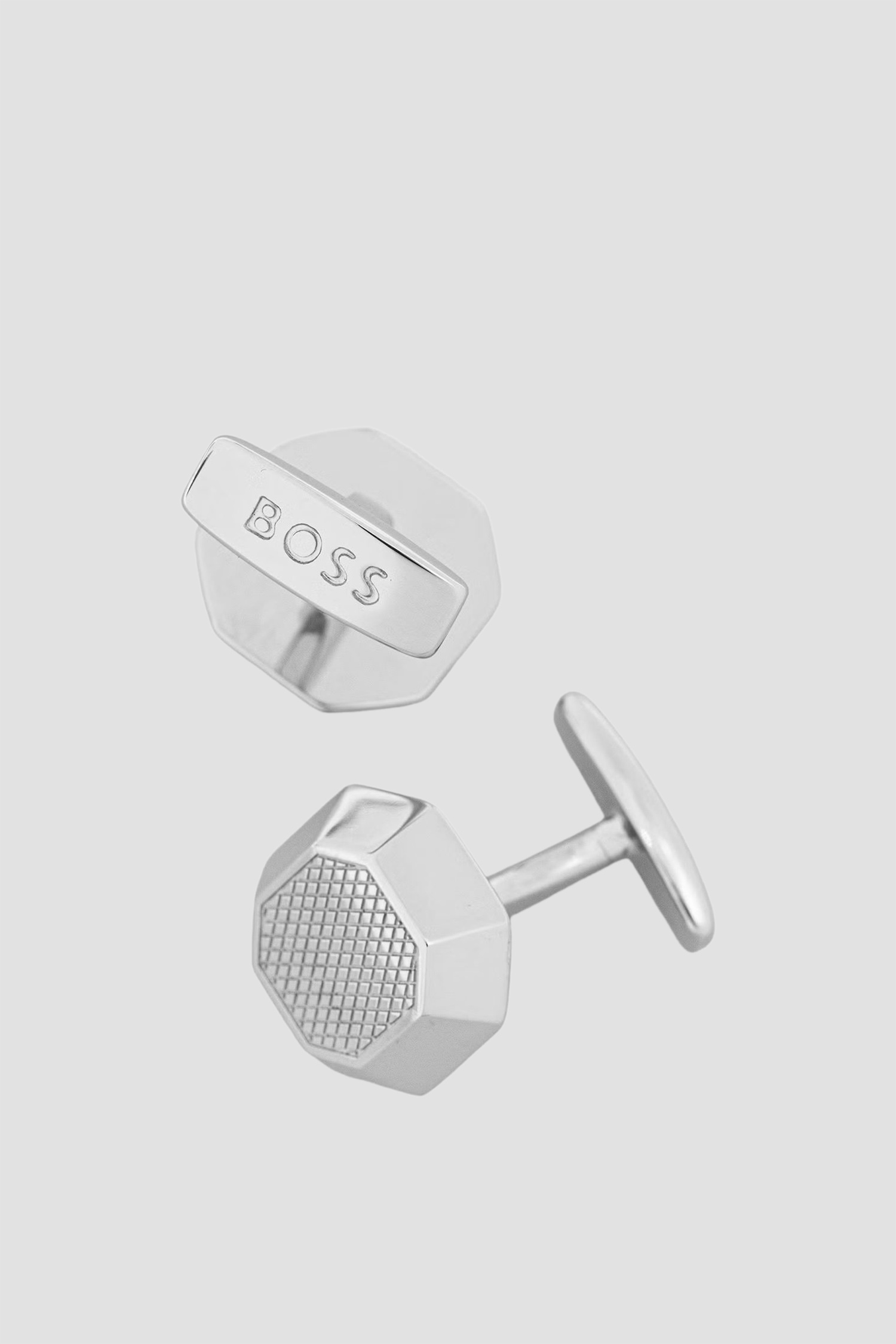 Мужские серебристые запонки BOSS 50563126;040