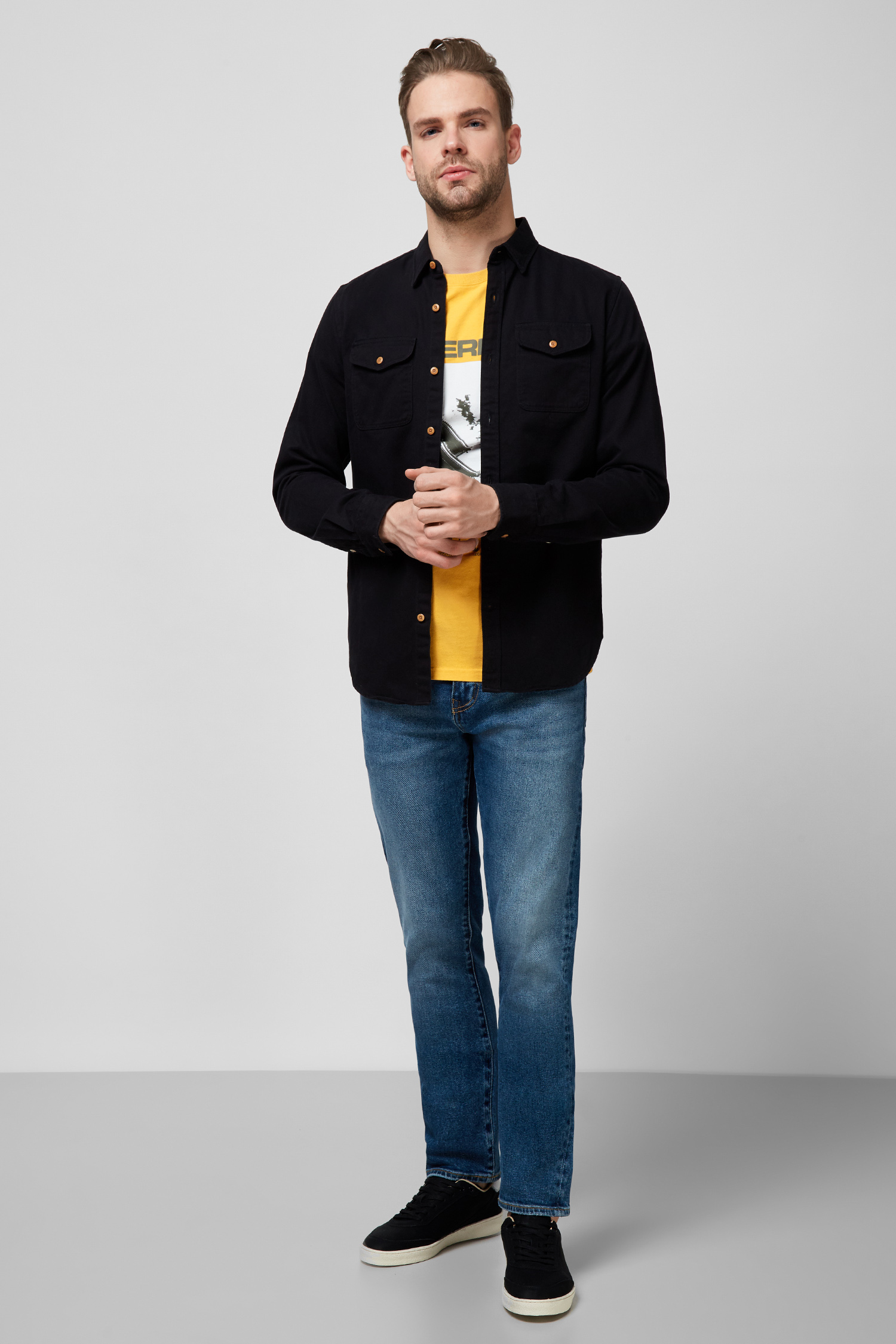 Мужская желтая футболка SuperDry M1010170A;3GQ