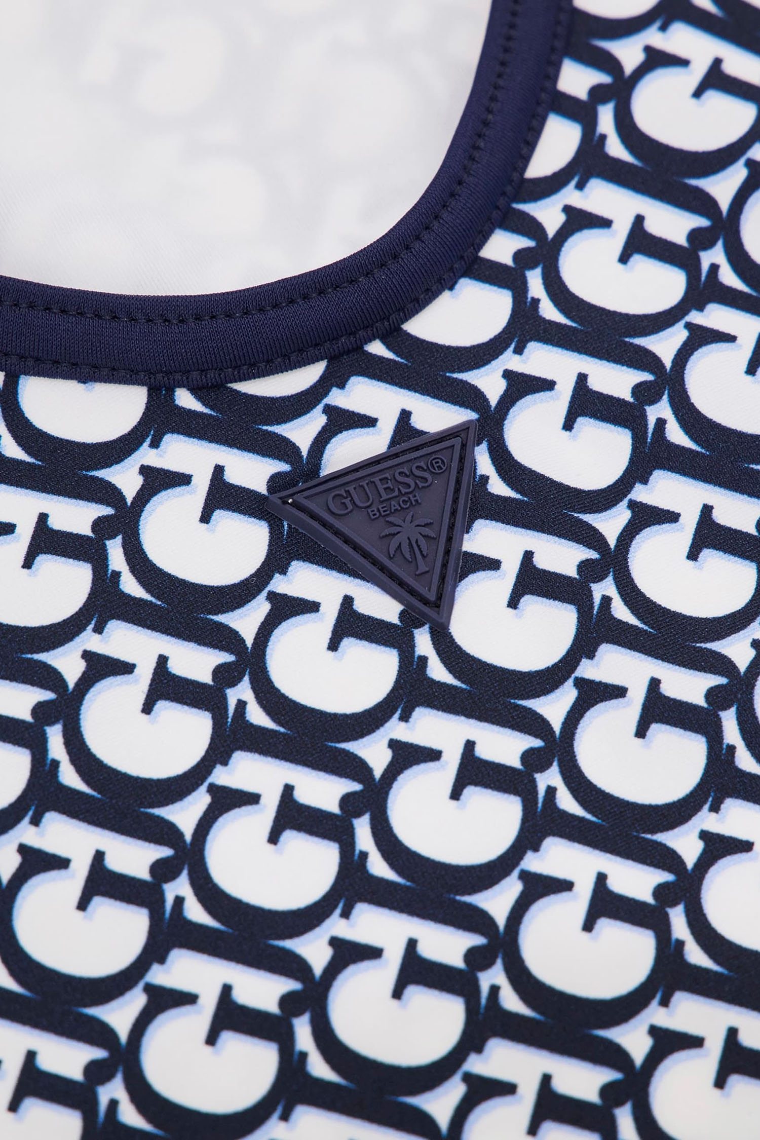 Женский синий купальник с узором Guess E4GJ34.MC04R;P7NP