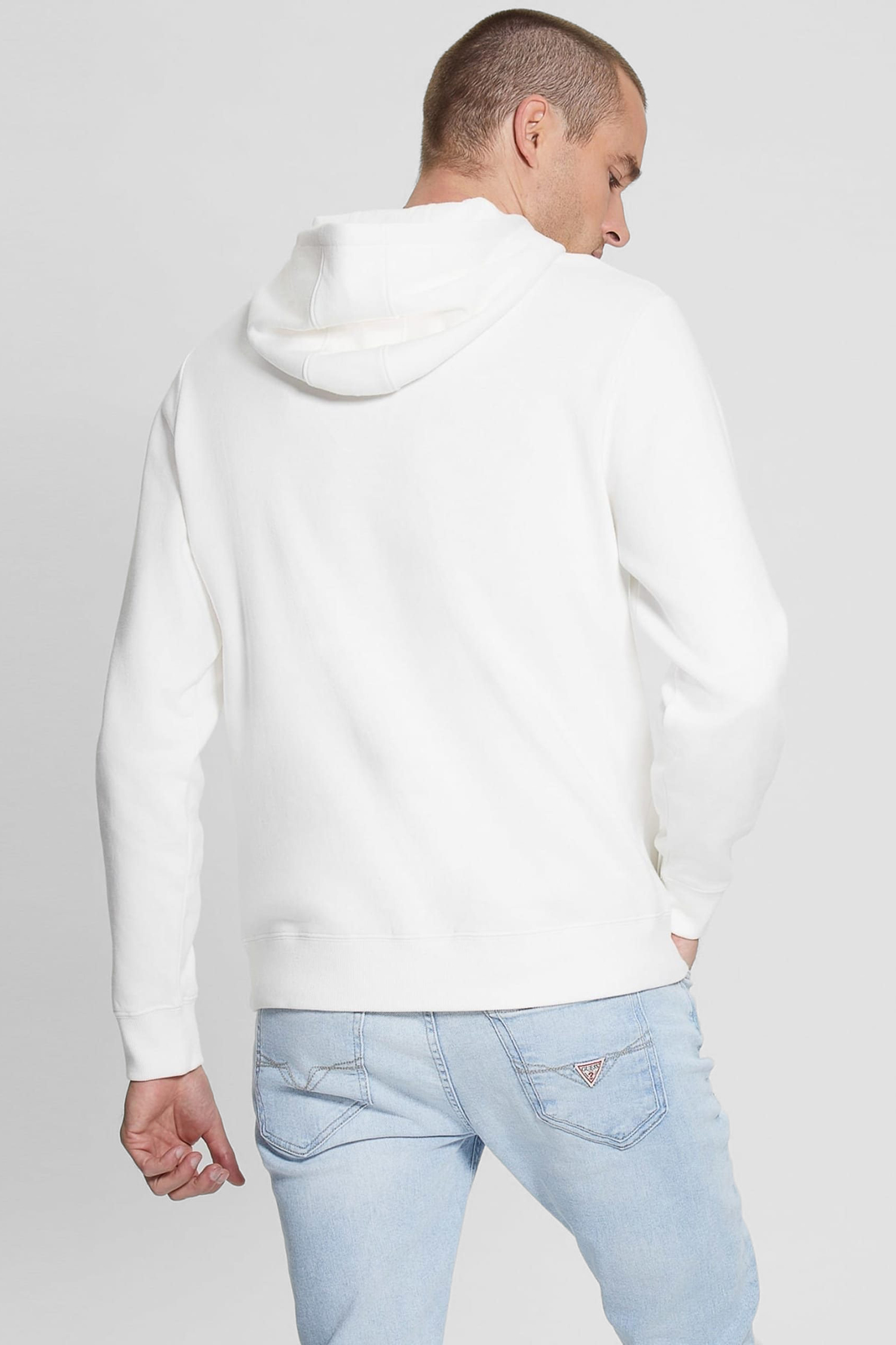 Мужское белое худи Guess M2BQ50.K9YH1;G022
