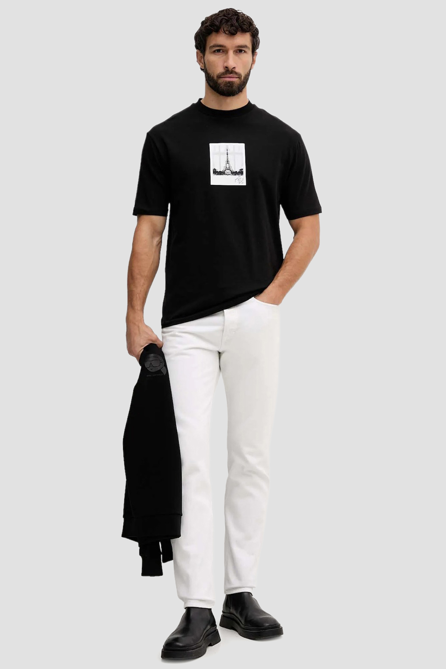 Чоловіча чорна футболка Karl Lagerfeld 554235.755420;990