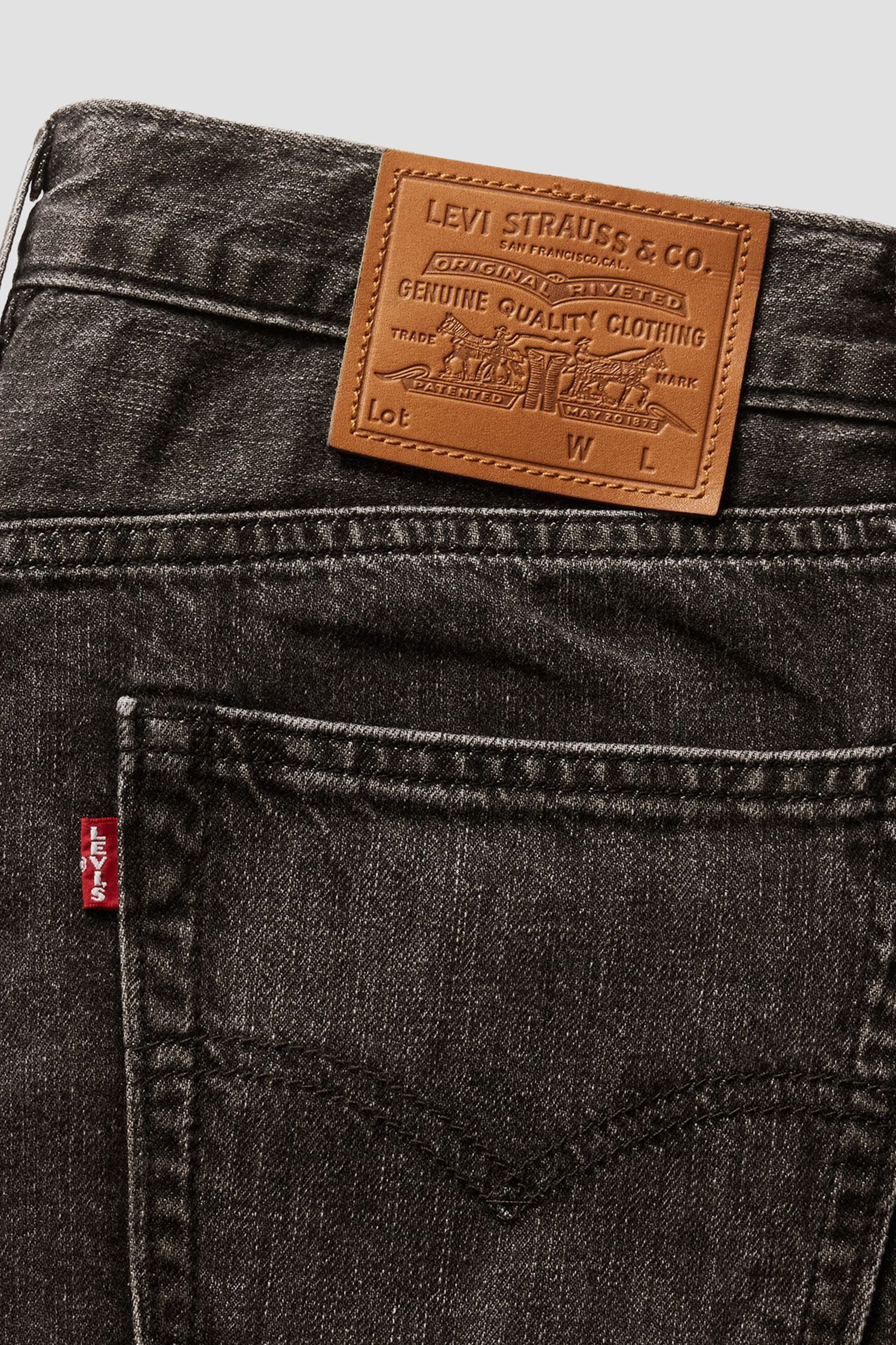Чоловічі чорні джинси 555™ Relaxed Straight Levi’s® 000LO;0010