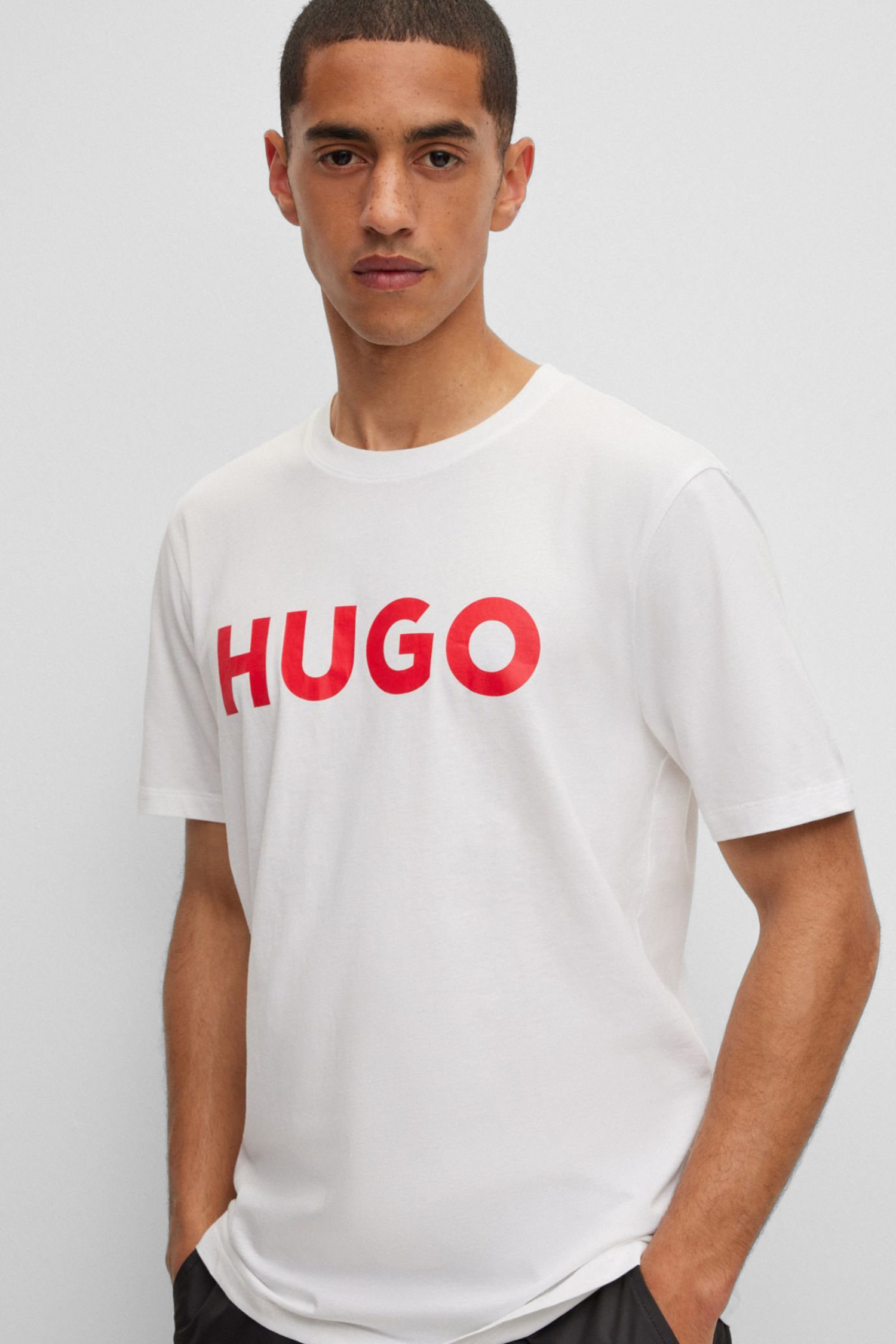 Чоловіча біла футболка HUGO 50467556;100