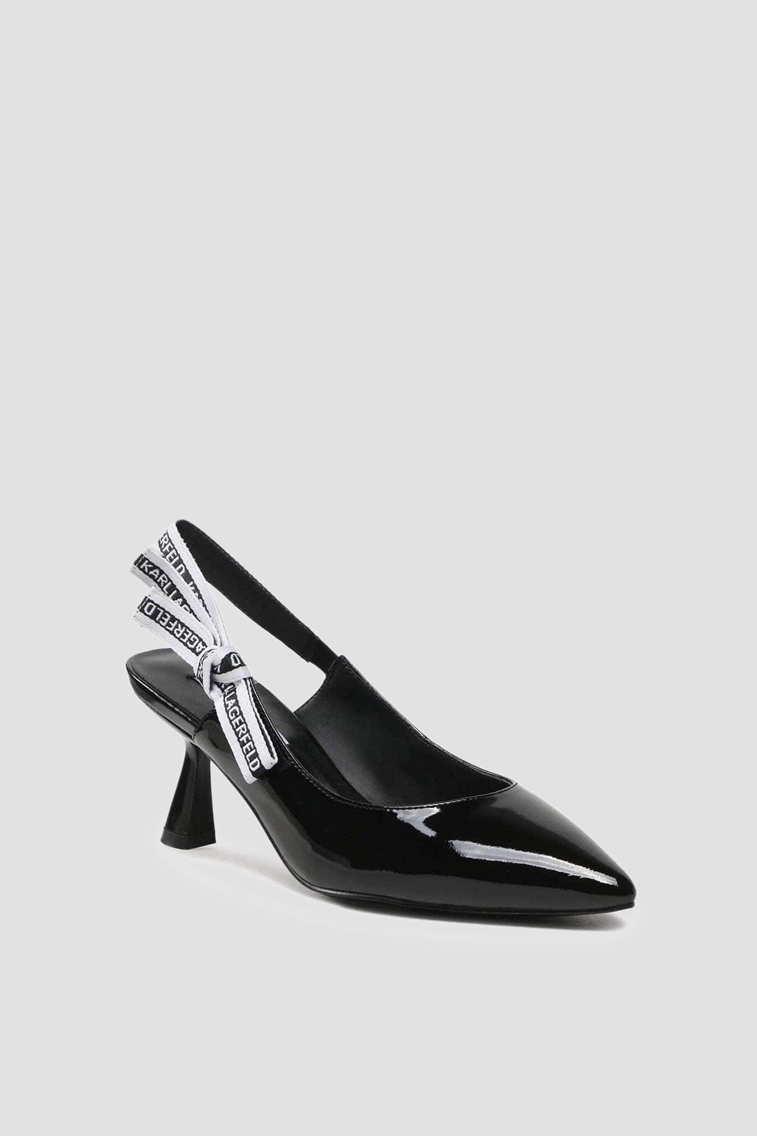 Жіночі чорні шкіряні слінгбеки Karl Lagerfeld KL32708A;1BP