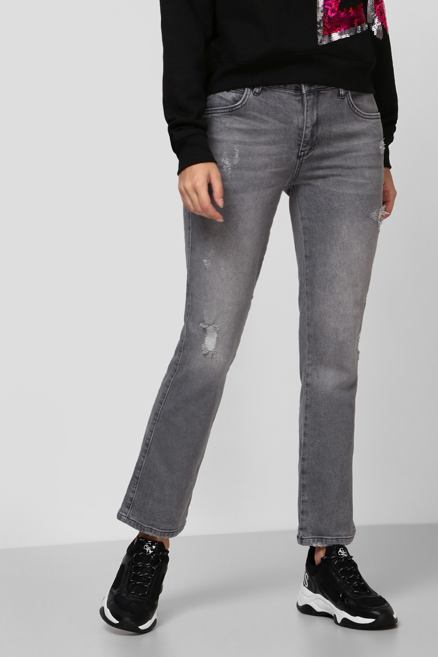 Женские серые джинсы Sexy Straight Guess W0YA48.D42K4;PLGD