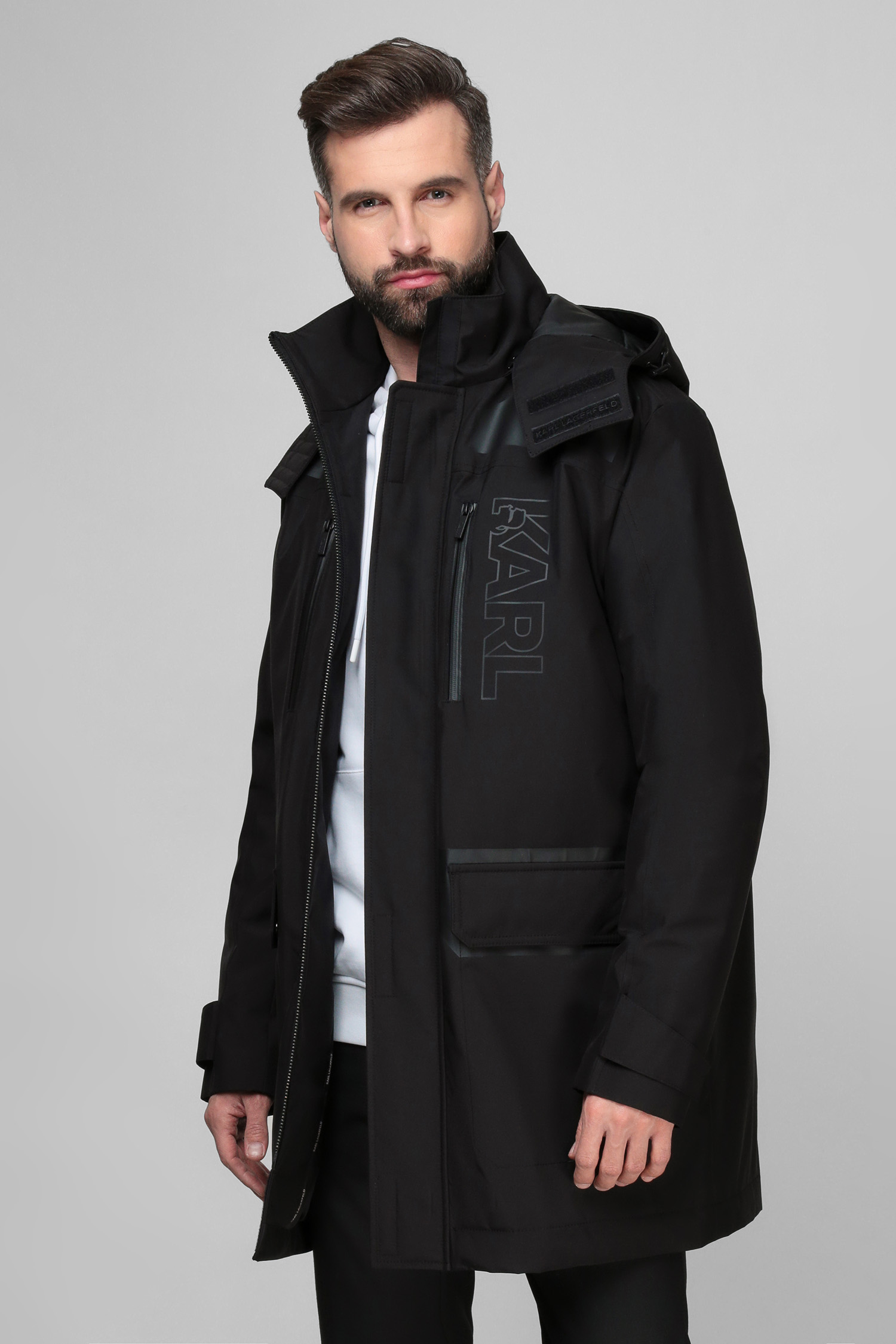 Мужская черная парка Karl Lagerfeld 512540.455016;990