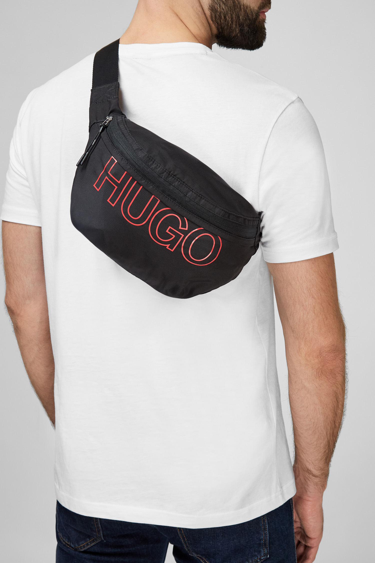 Чоловіча чорна поясна сумка HUGO 50447515;001