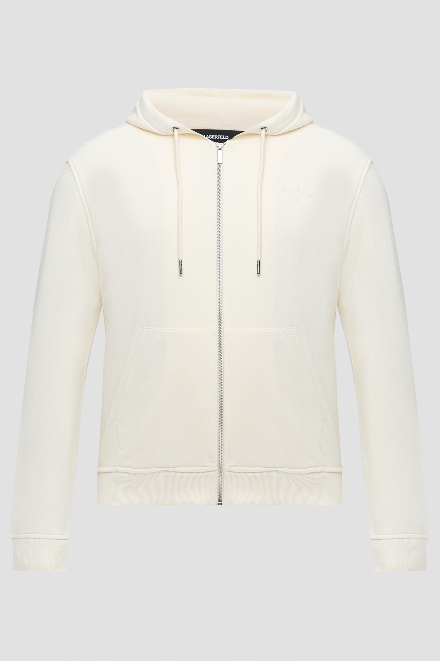 Чоловіча біла кофта на блискавці Karl Lagerfeld 563900.705008;60