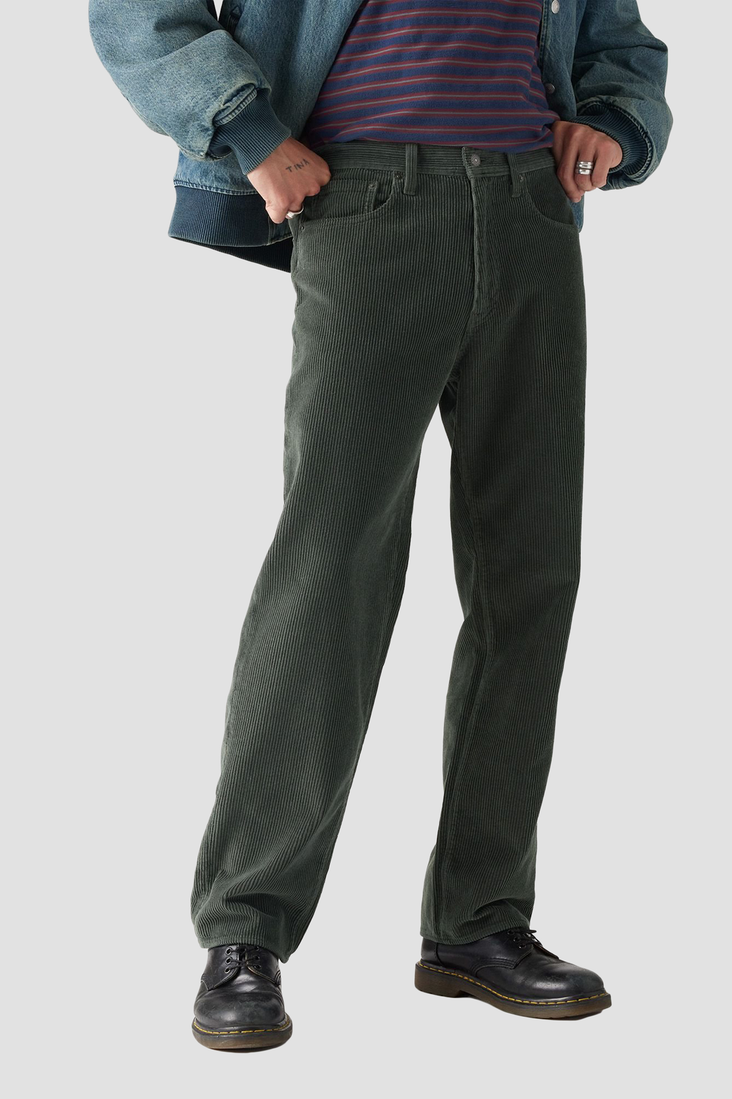 Мужские темно-серые вельветовые джинсы 568™ Stay Loose Levi’s® 29037;0075