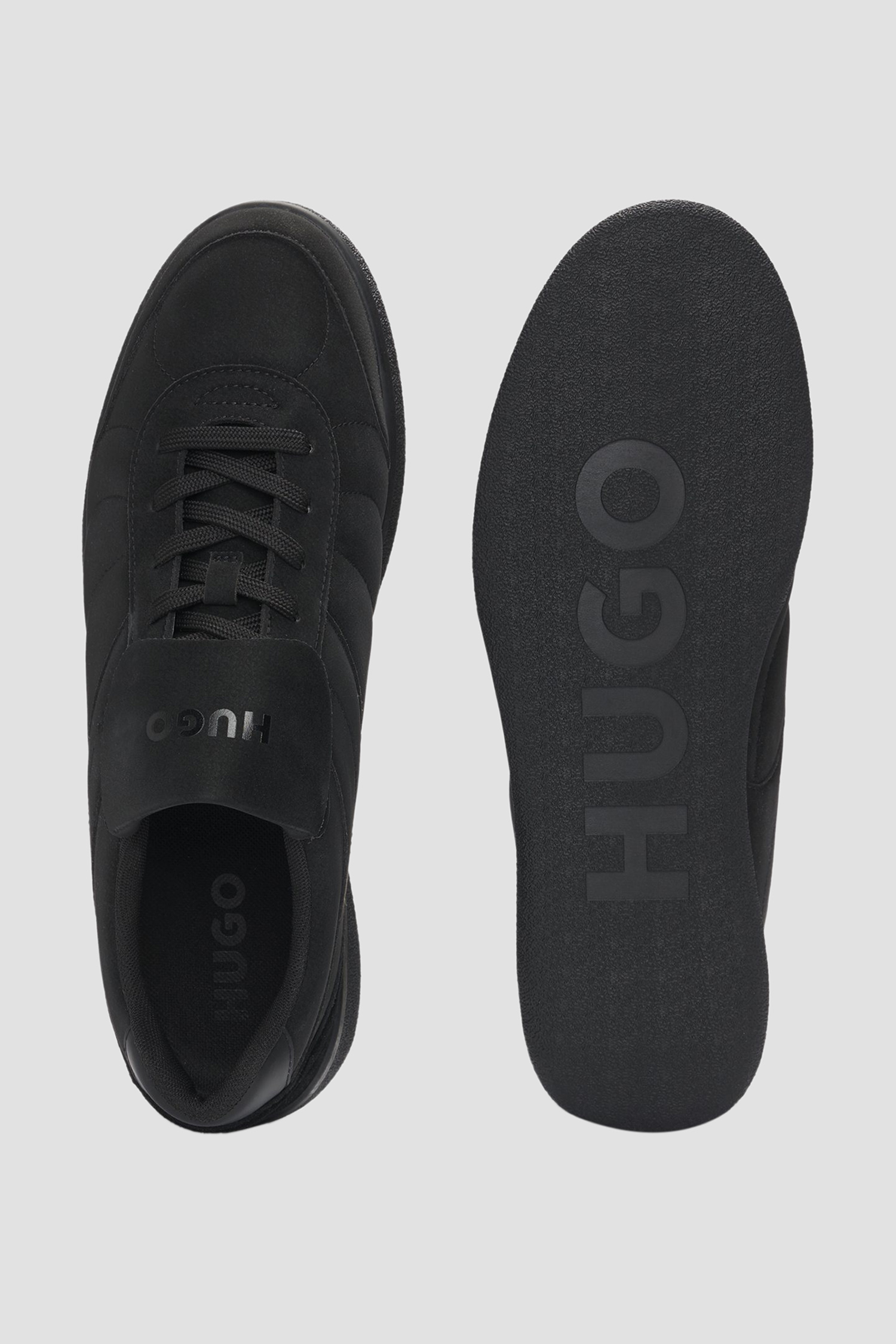 Чоловічі чорні шкіряні снікерси HUGO 50536279;005