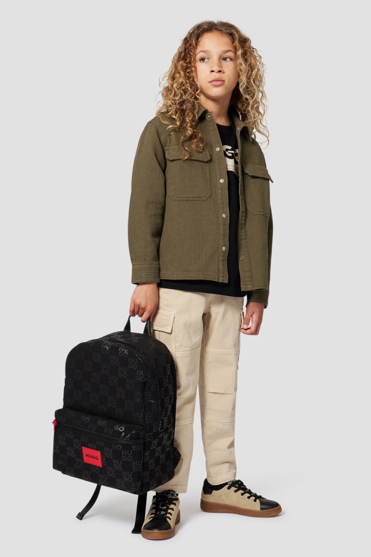 Дитячий чорний рюкзак HUGO kids G00556;09B