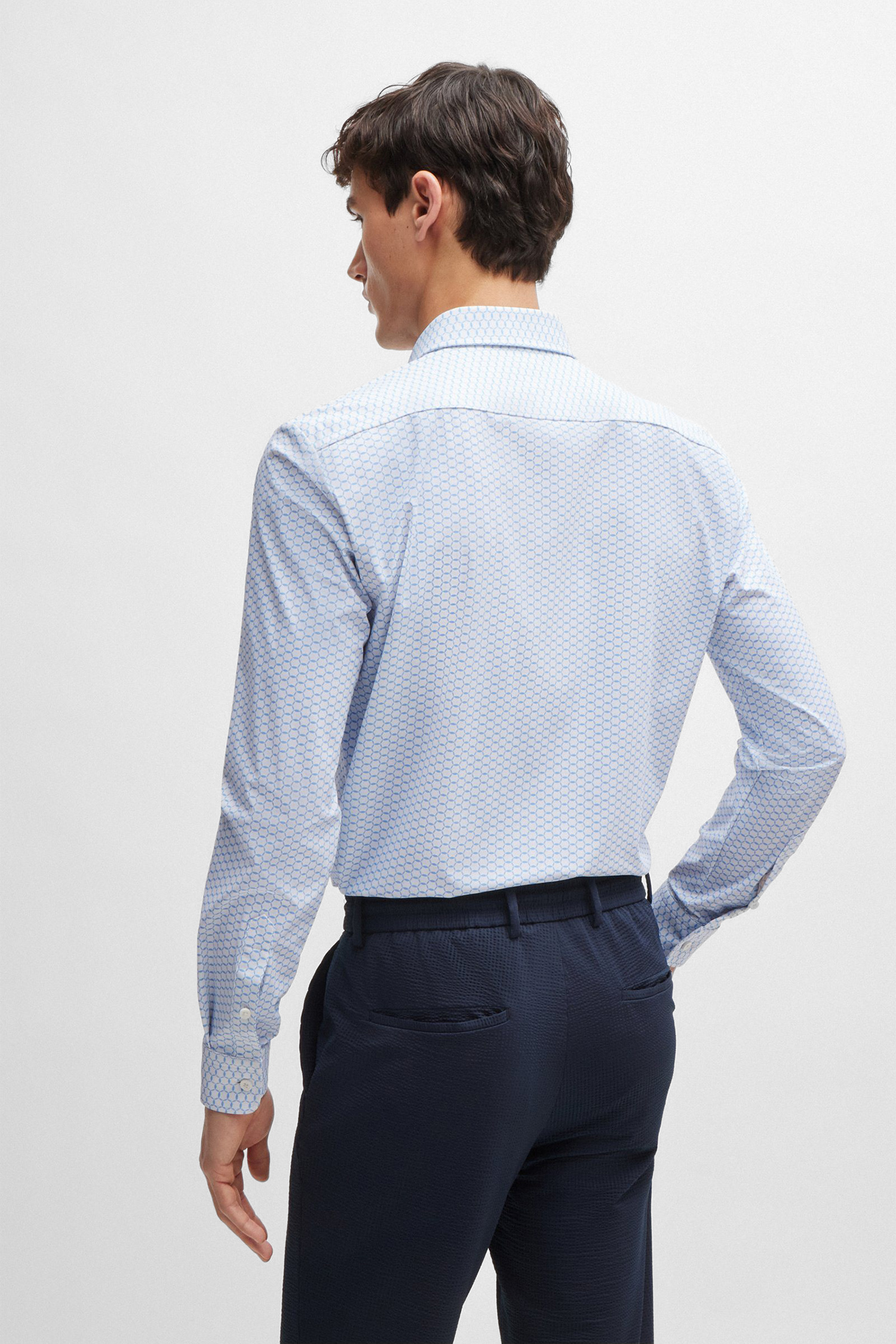 Чоловіча сорочка з візерунком BOSS 50513590;100