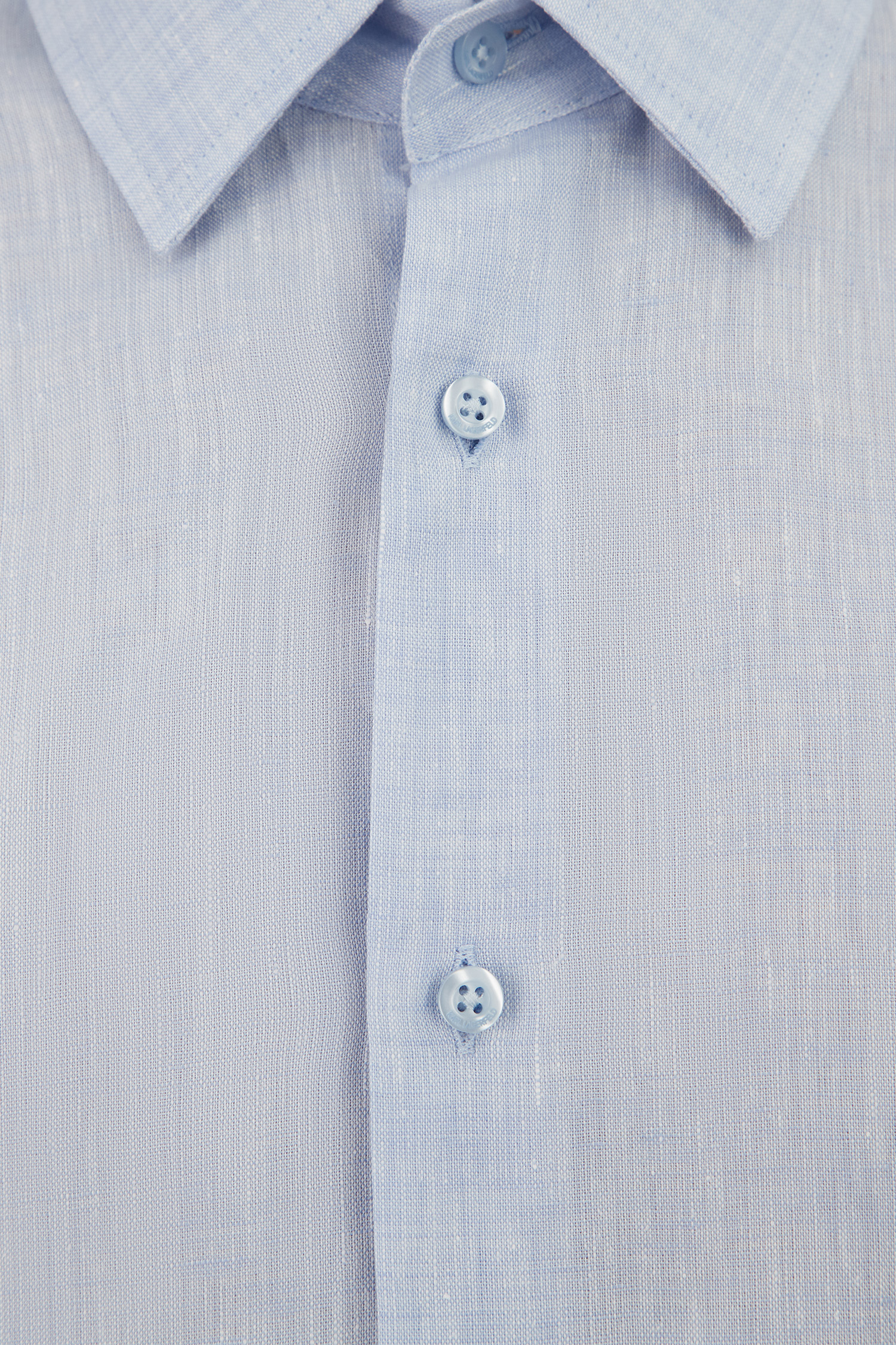 Мужская голубая льняная рубашка Karl Lagerfeld 542667.605000;620