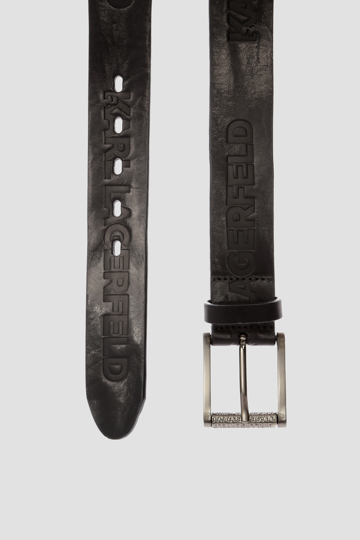 Мужской черный кожаный ремень Karl Lagerfeld 591448.815300;990