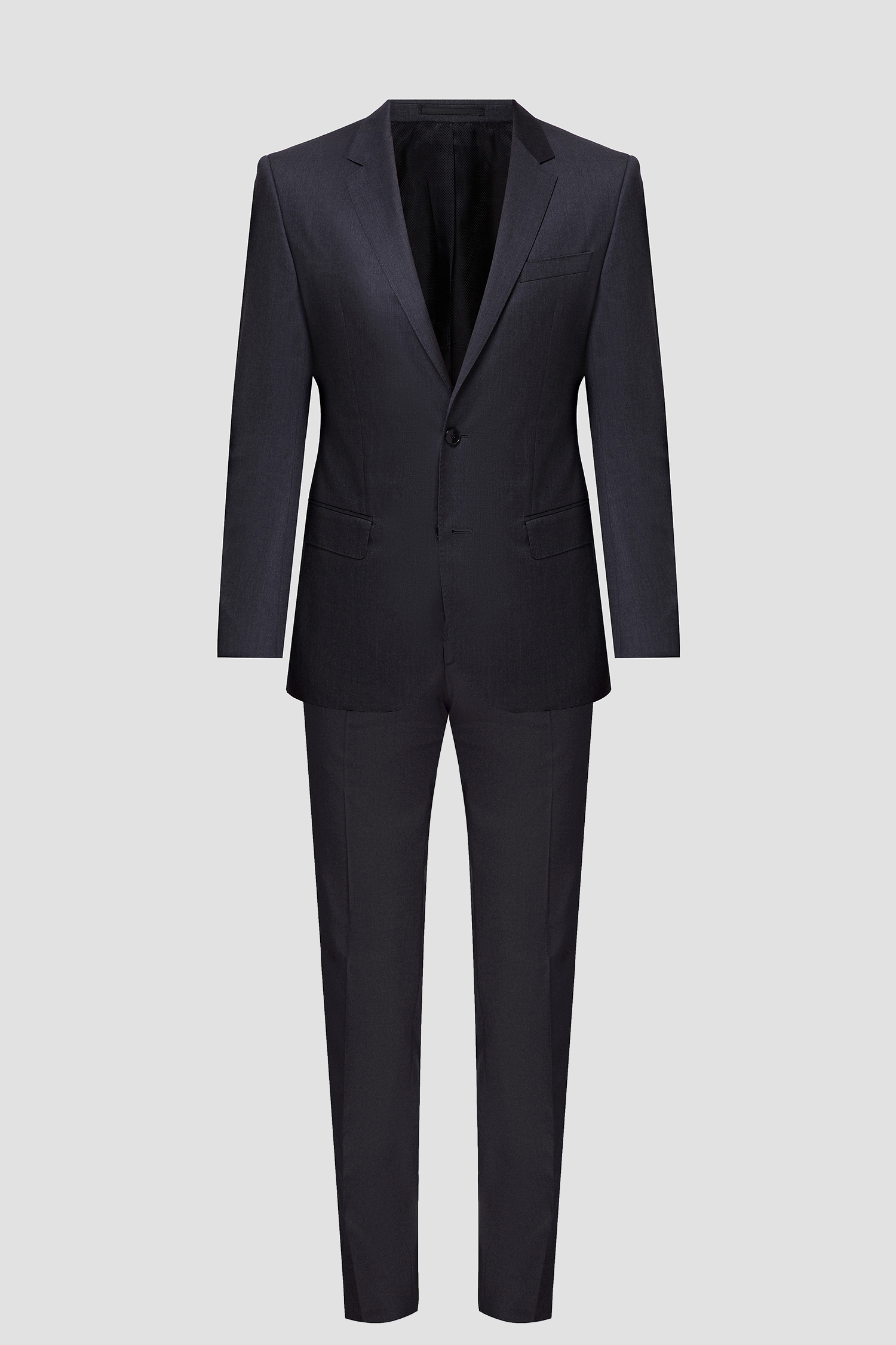 Мужской серый шерстяной костюм (пиджак, брюки) BOSS 50318498К;021