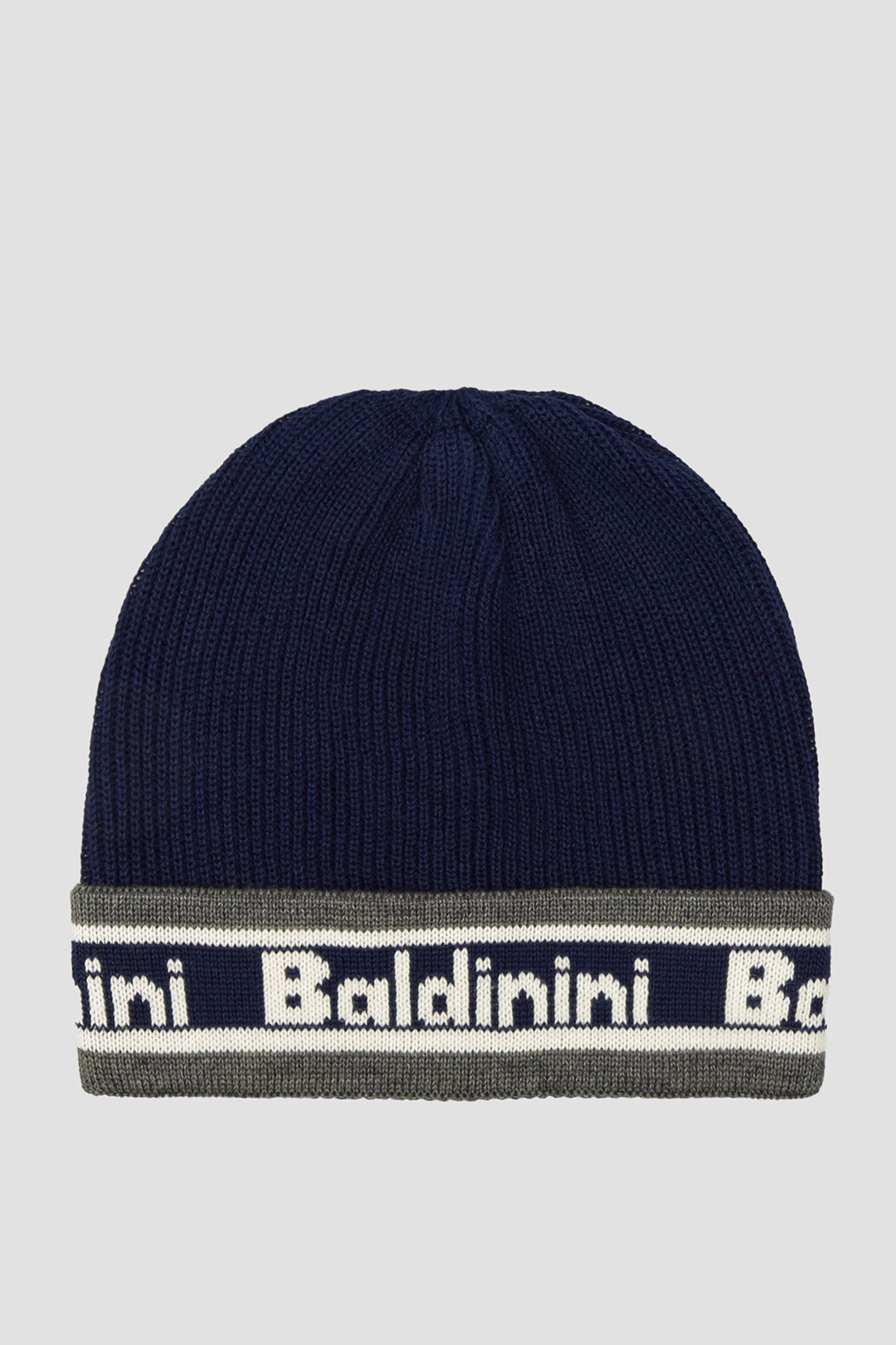 Мужская синяя шерстяная шапка Baldinini M2B003MSLA;NVGR