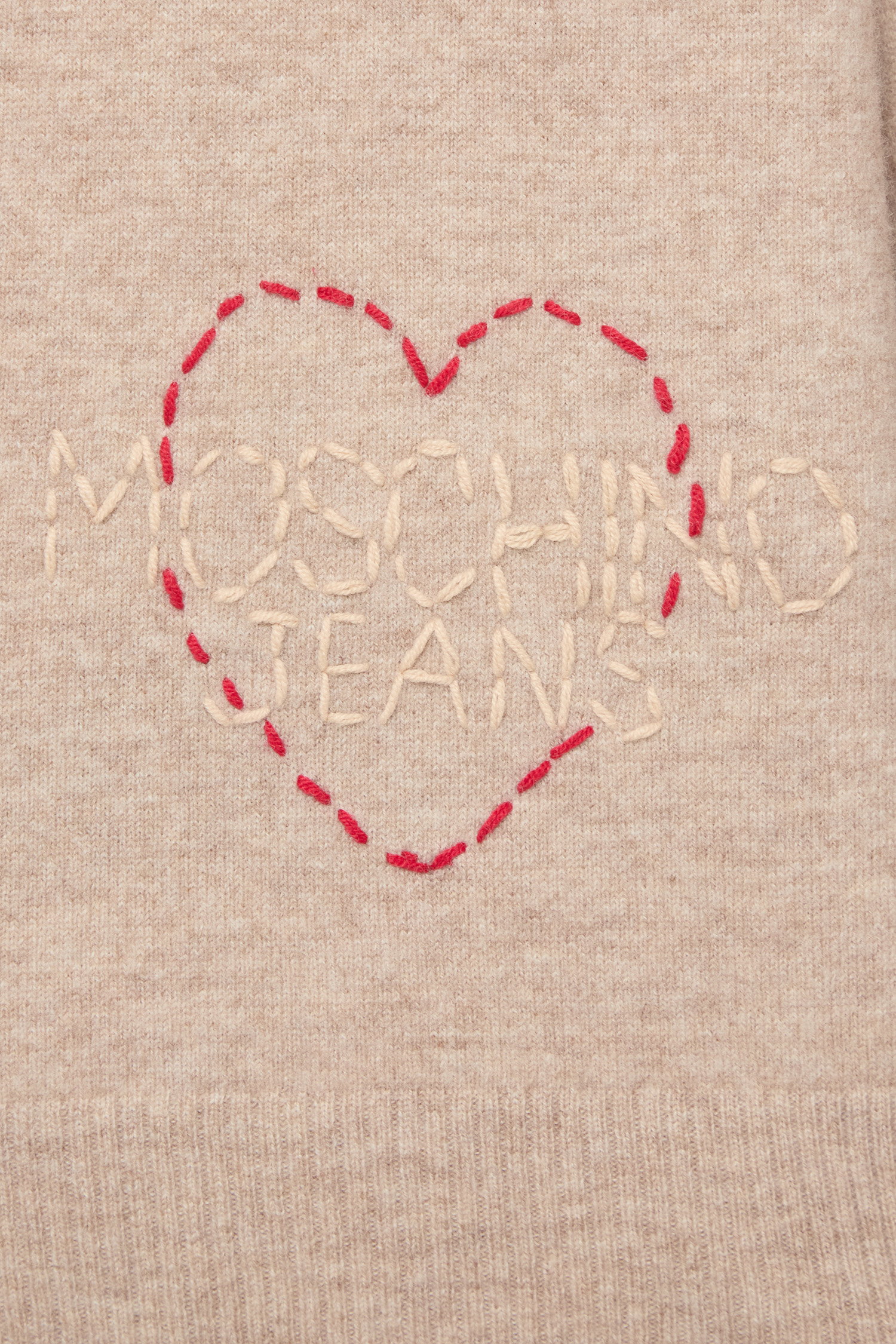 Женский бежевый шерстяной джемпер Moschino A0932.8206;1019