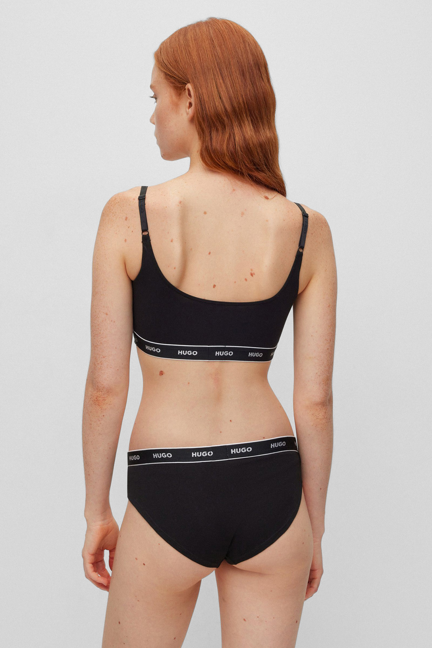 Женские черные трусики (3 шт) HUGO 50469657;001