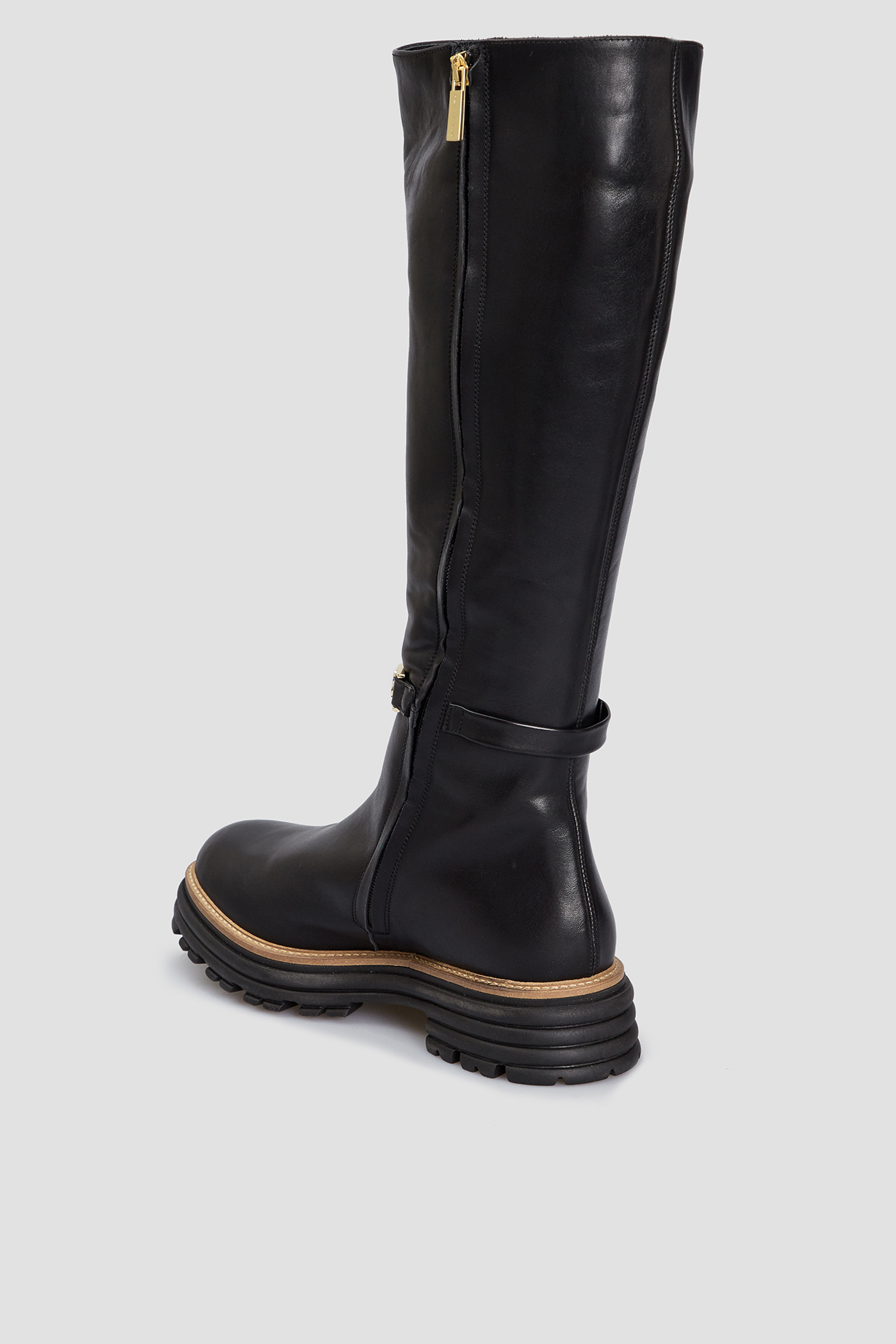 Женские черные кожаные сапоги BALDININI D4B256E1VISH;0000