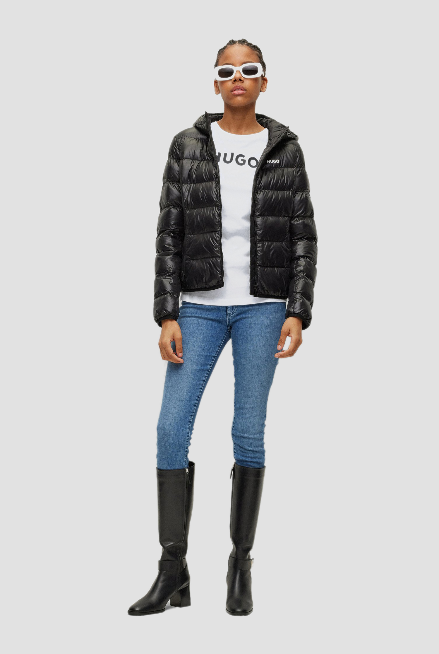 Жіноча біла футболка HUGO 50473813;100