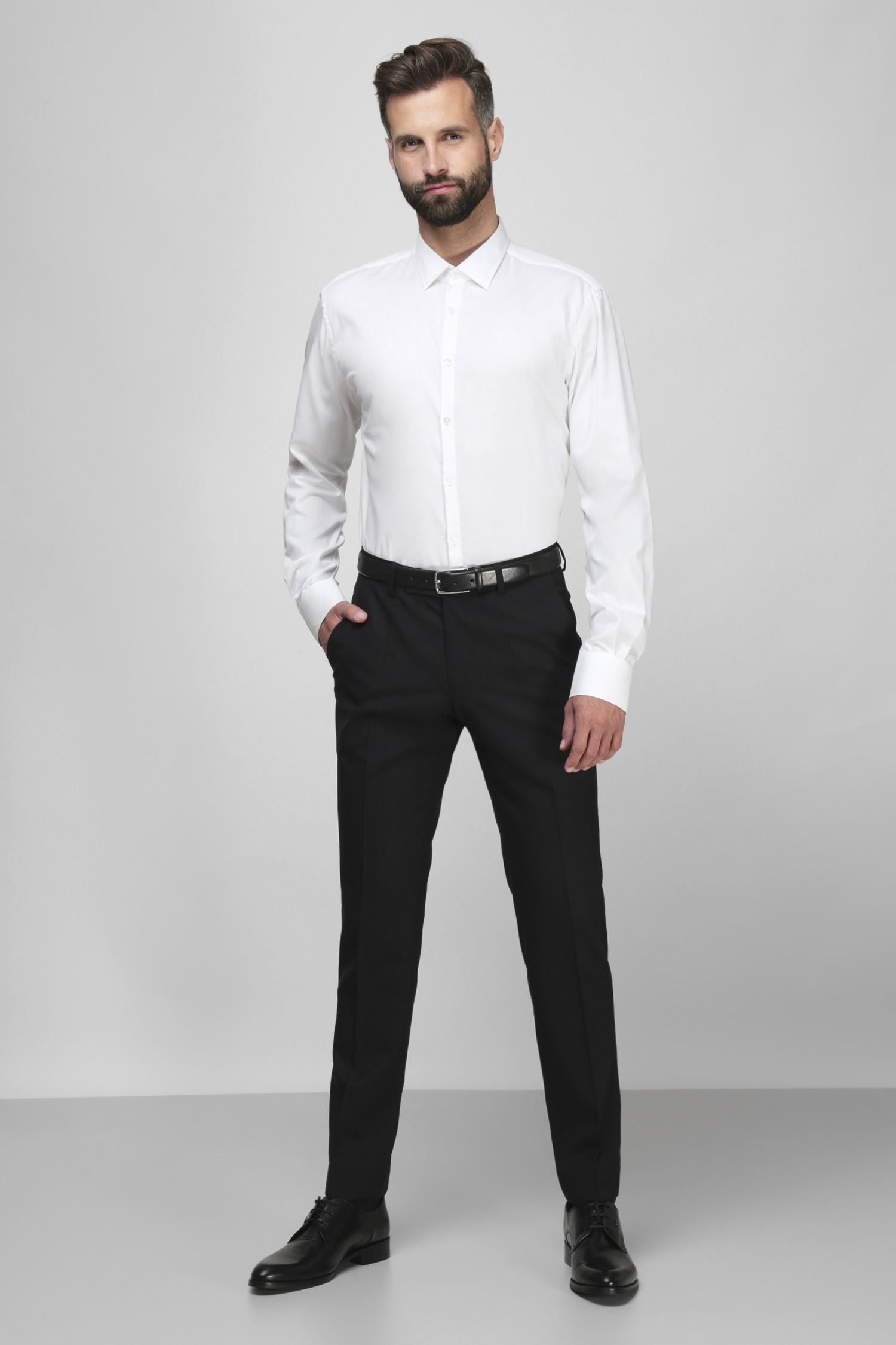 Мужская белая рубашка Karl Lagerfeld 592684.605003;10