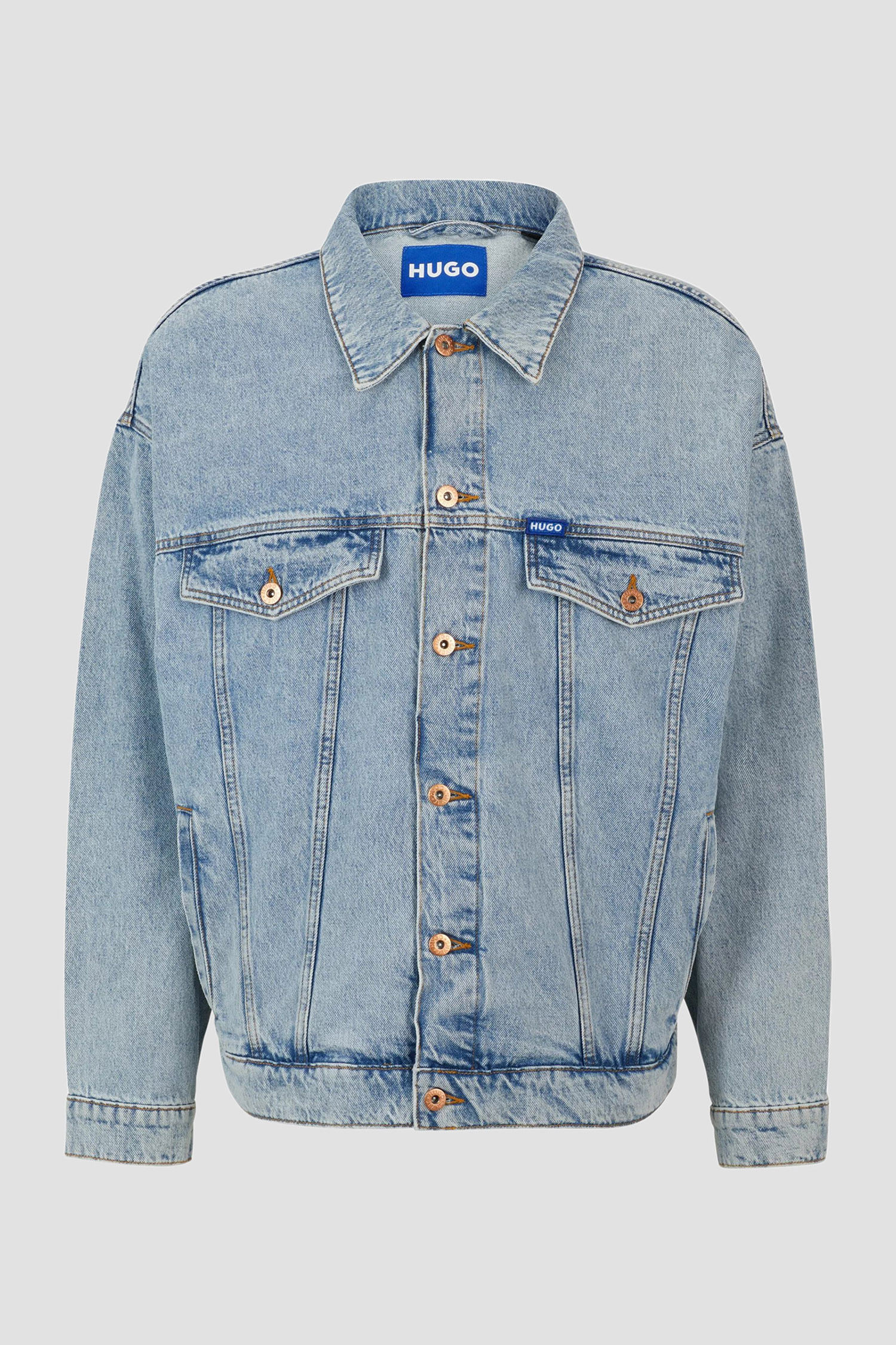 Мужская голубая джинсовая куртка HUGO BLUE 50511488;448