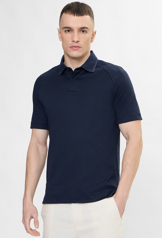 BOSS Mercerised Cotton Polo — Open White