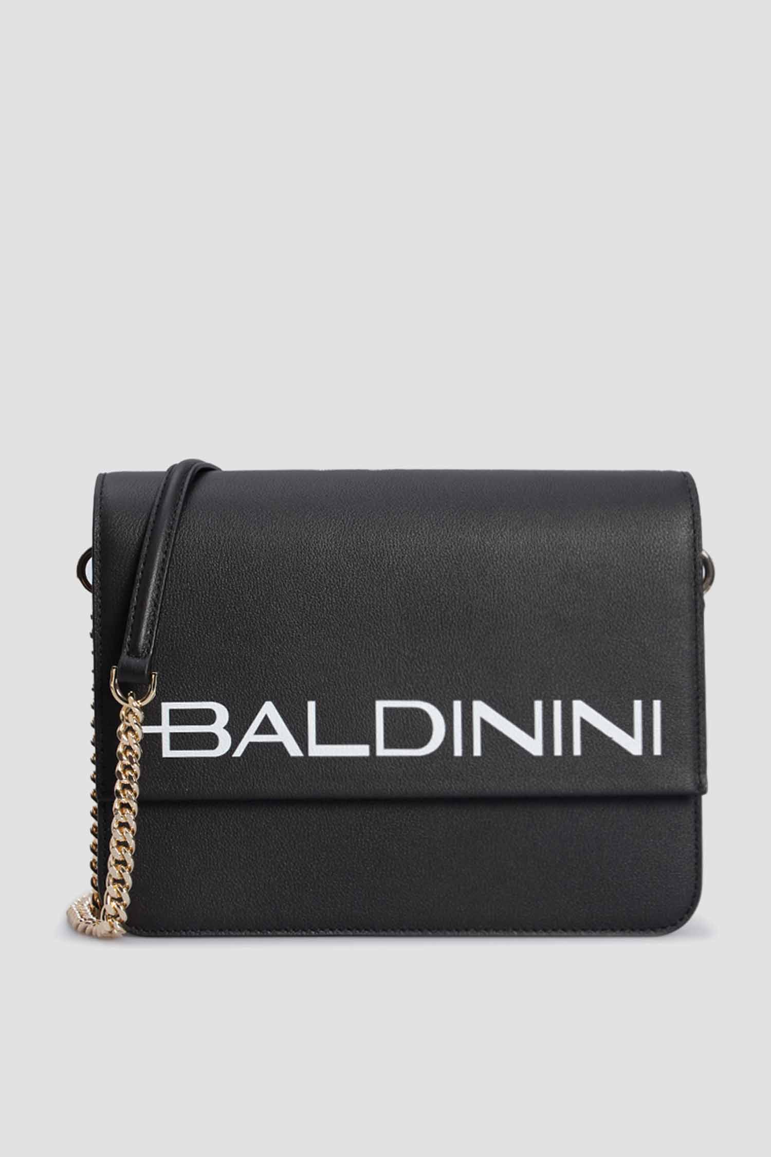 Женская черная кожаная сумка Baldinini G2DPWGA40102;999