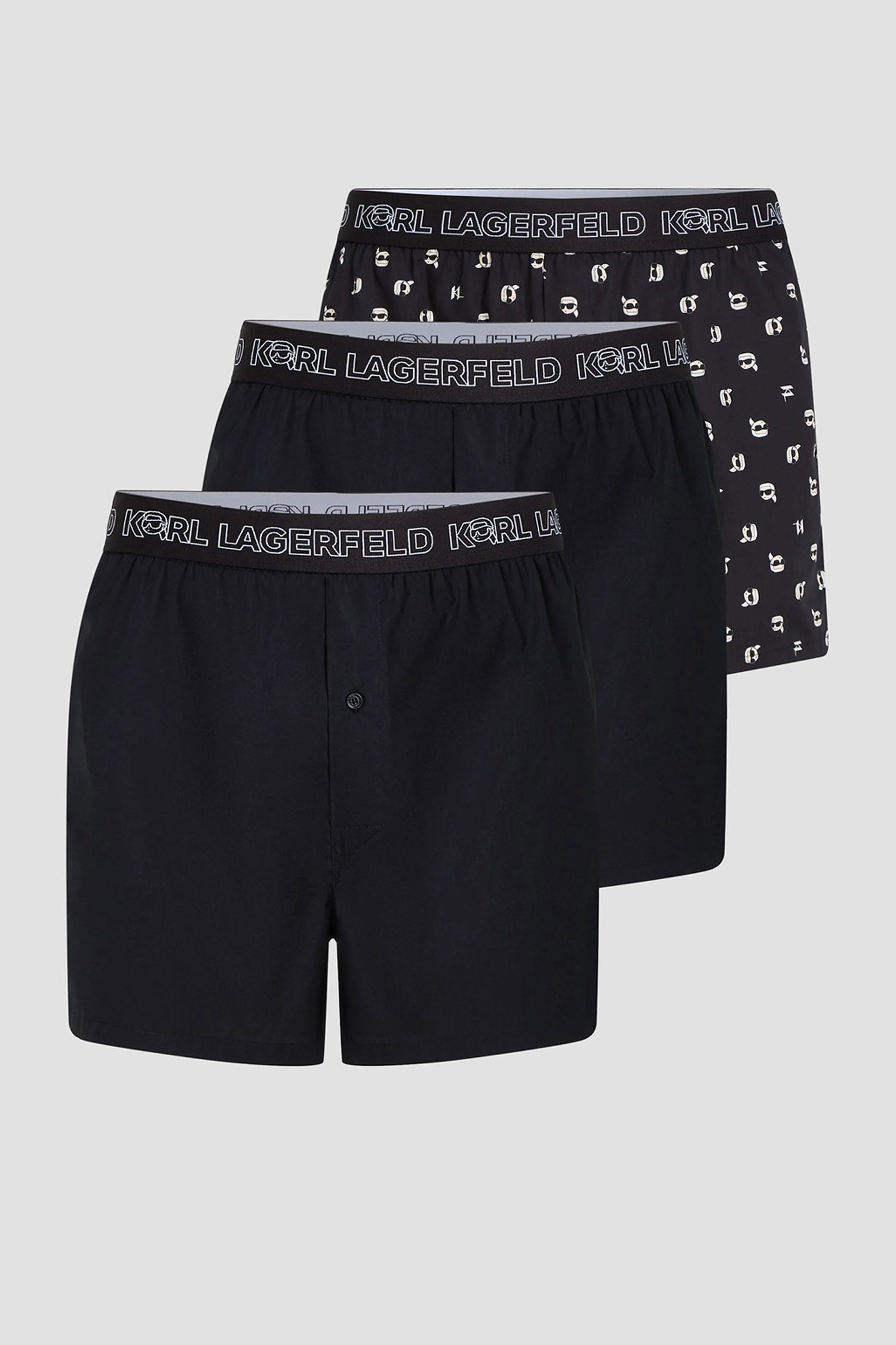 Мужские черные боксеры (3 шт) Karl Lagerfeld A1M47131;R70