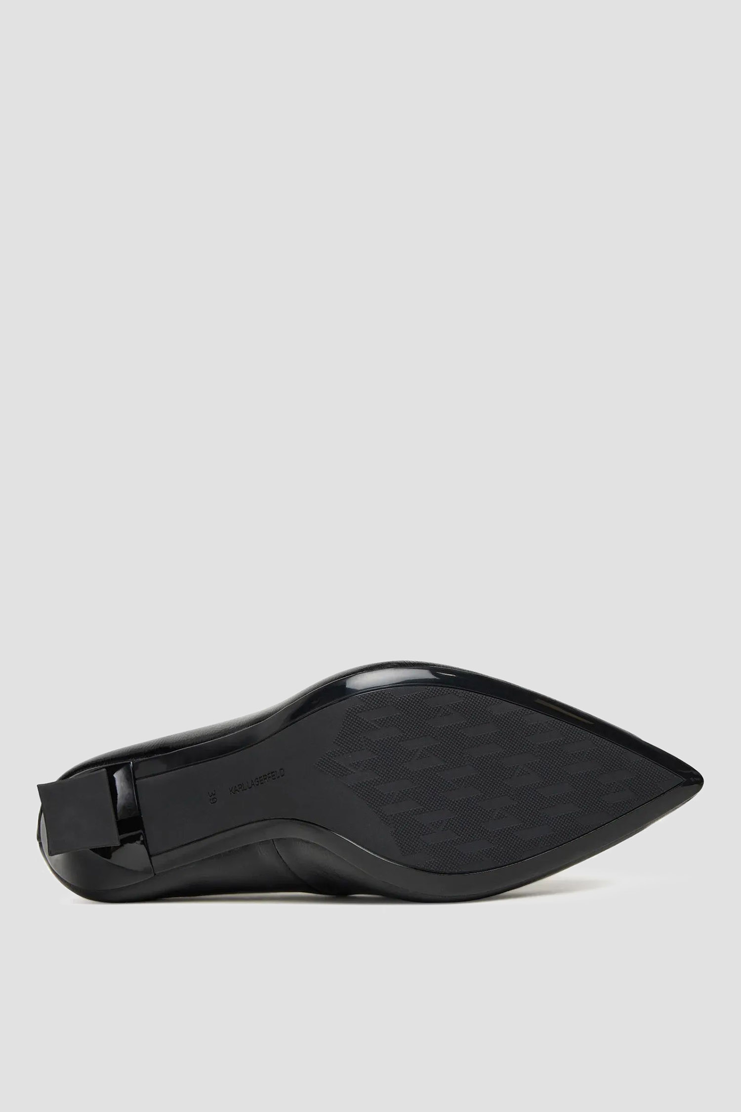 Женские черные кожаные лодочки Karl Lagerfeld KL32011;100