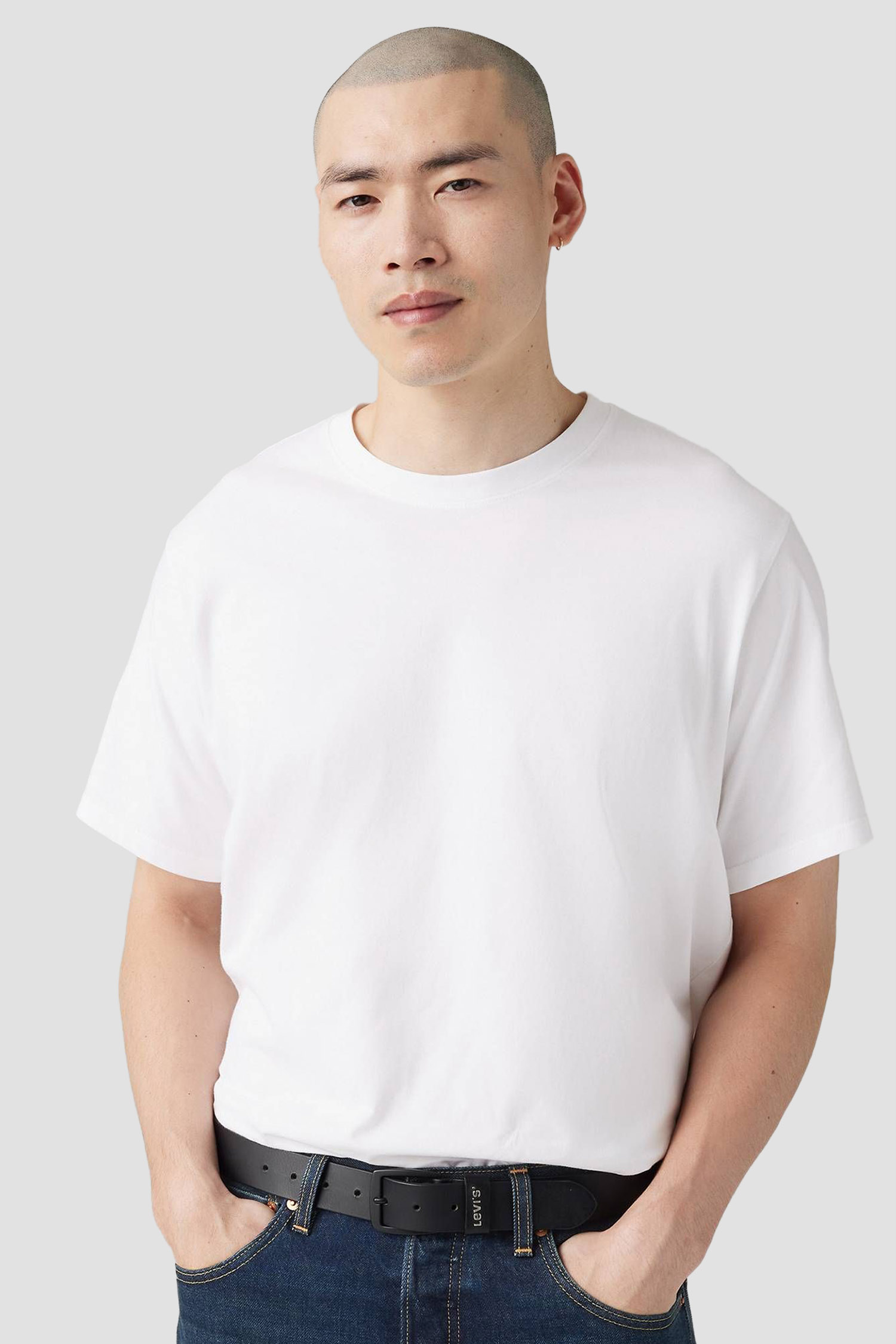 Чоловічий чорний шкіряний ремінь Levi’s® 002FZ;0000