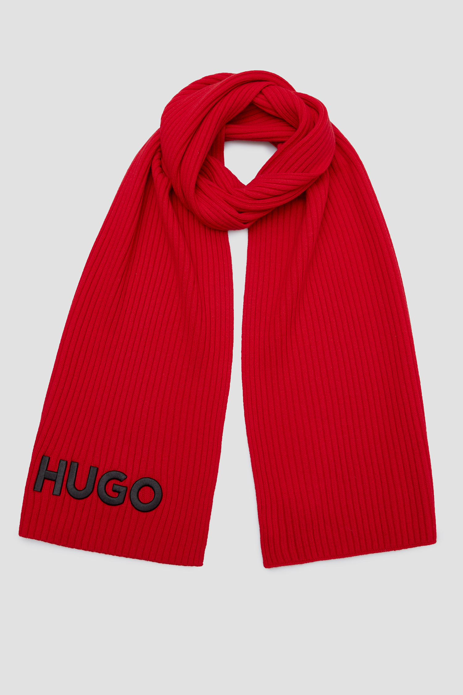 Чоловічий червоний вовняний шарф HUGO 50500517;693