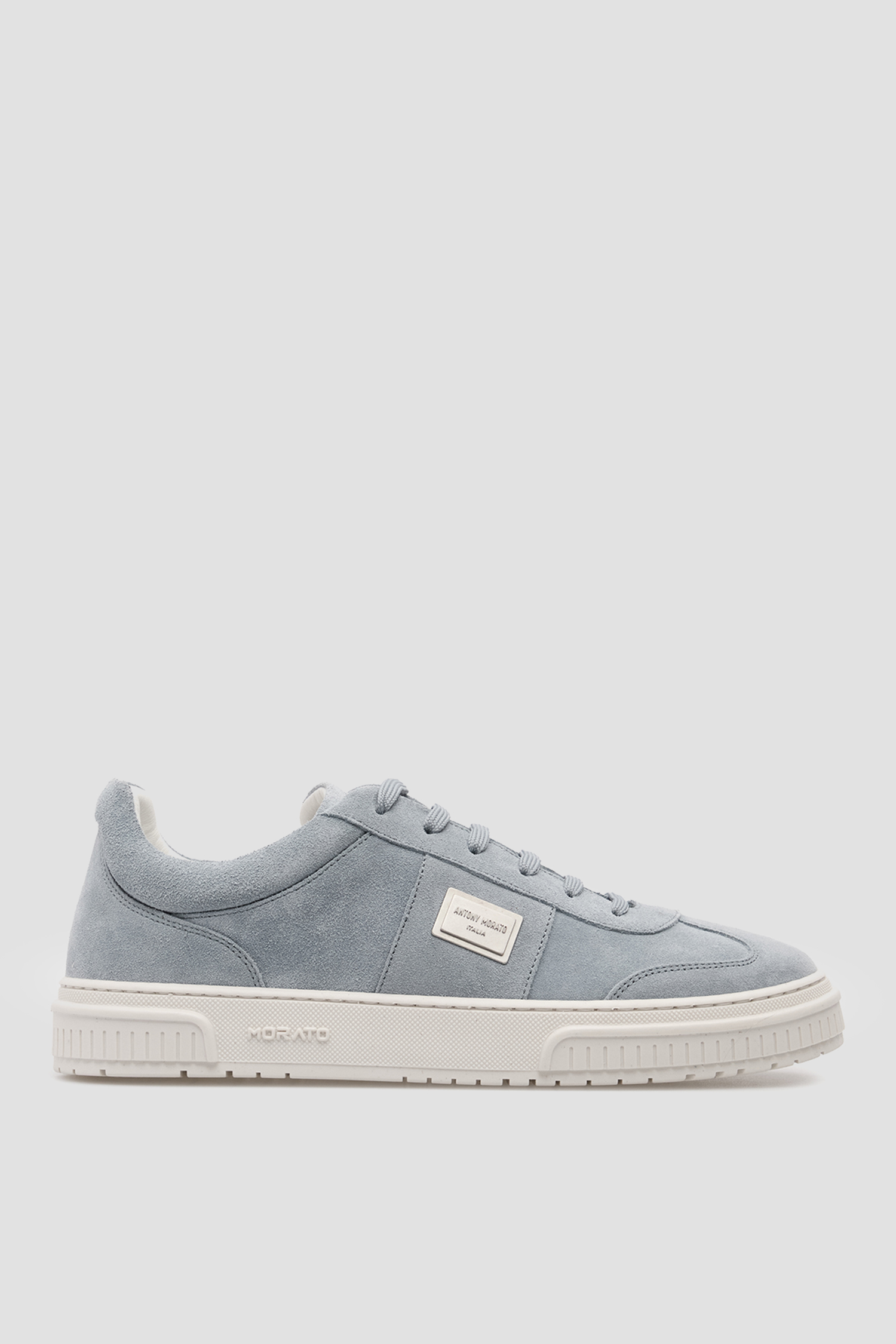 Чоловічі блакитні замшеві снікерси Antony Morato MMFW01889.LE300005;7138