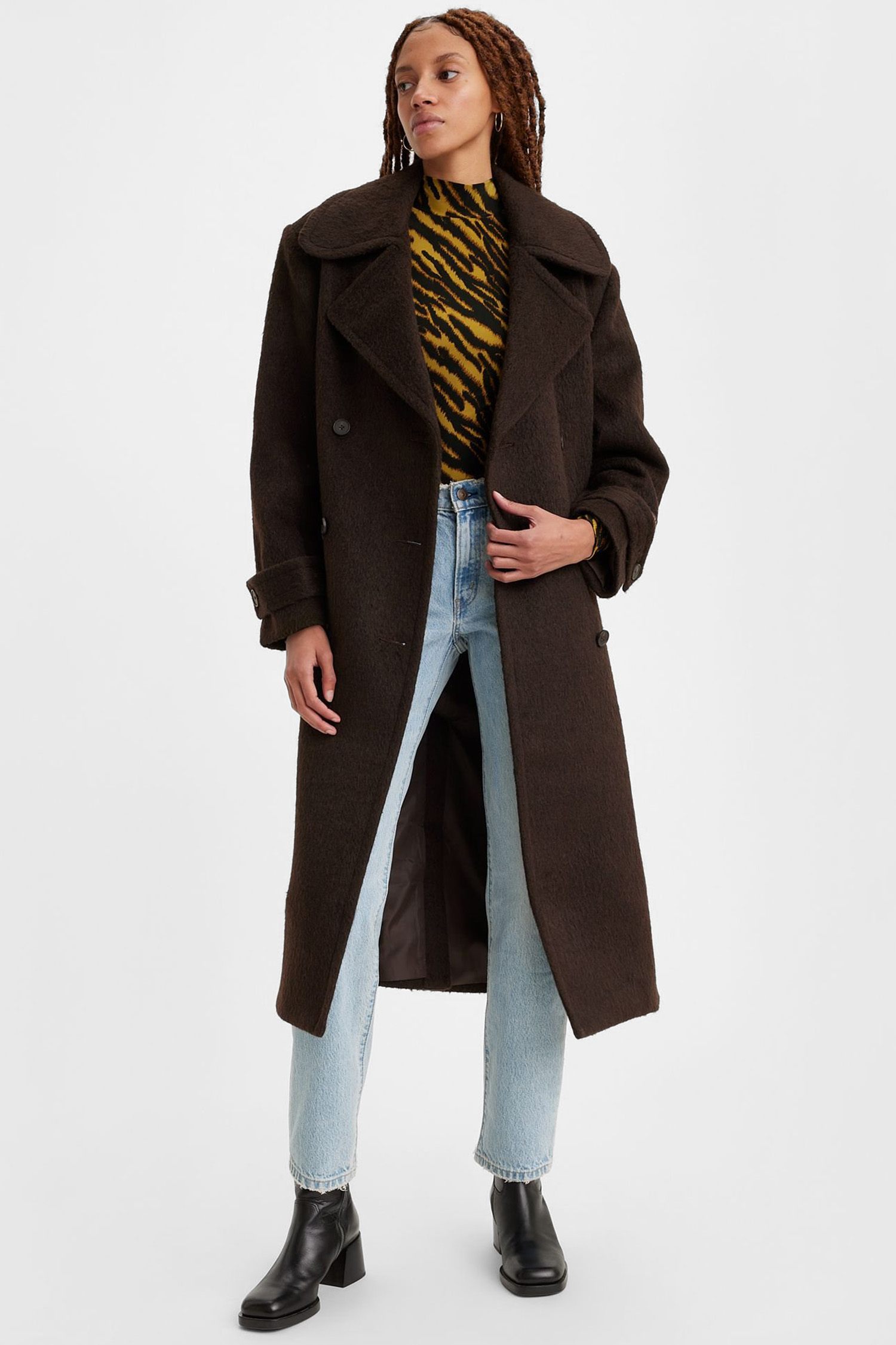 Женское темно-коричневое пальто Levi’s® A5894;0000