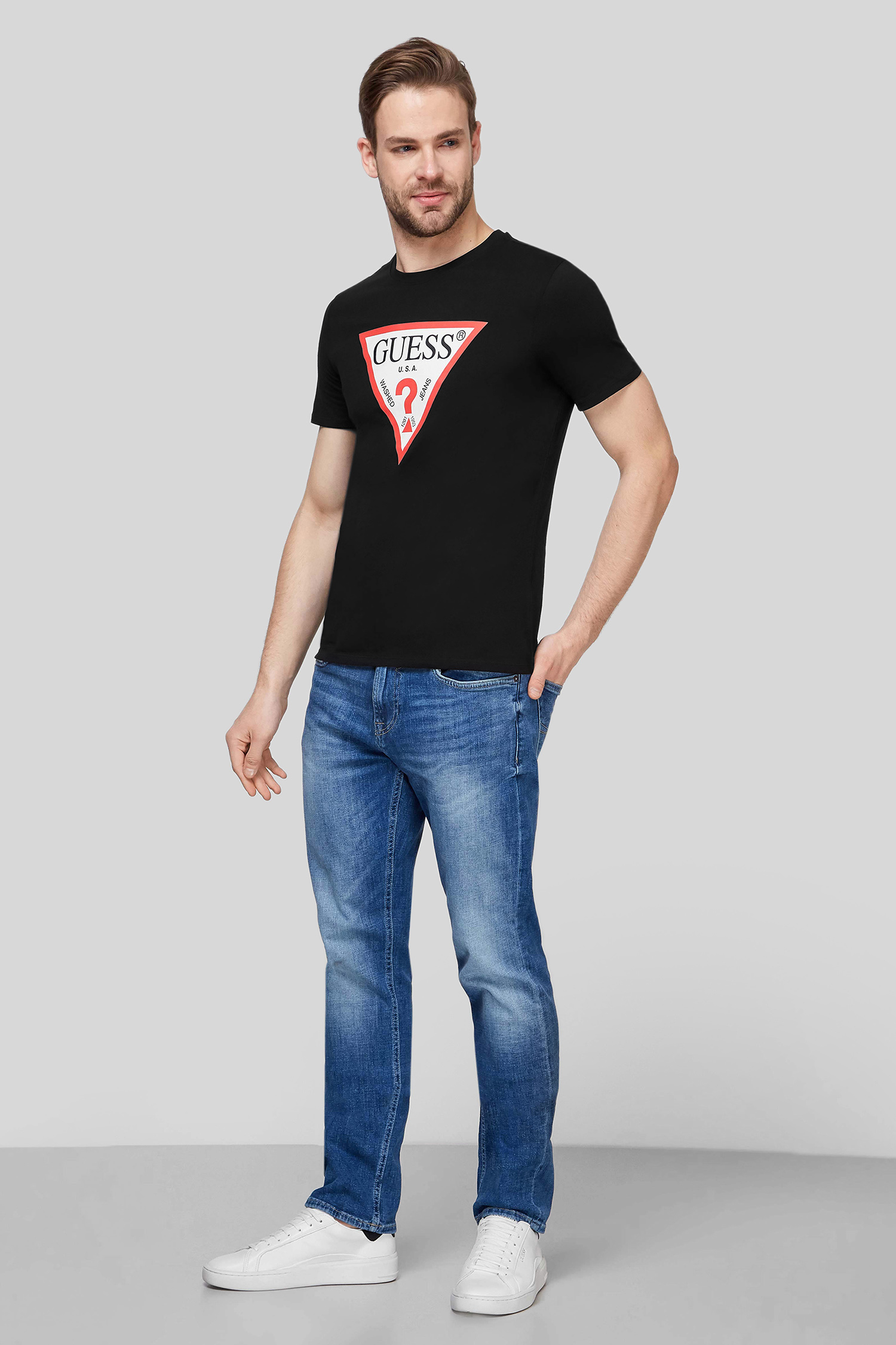 Мужская черная футболка Guess M1RI71.I3Z11;JBLK