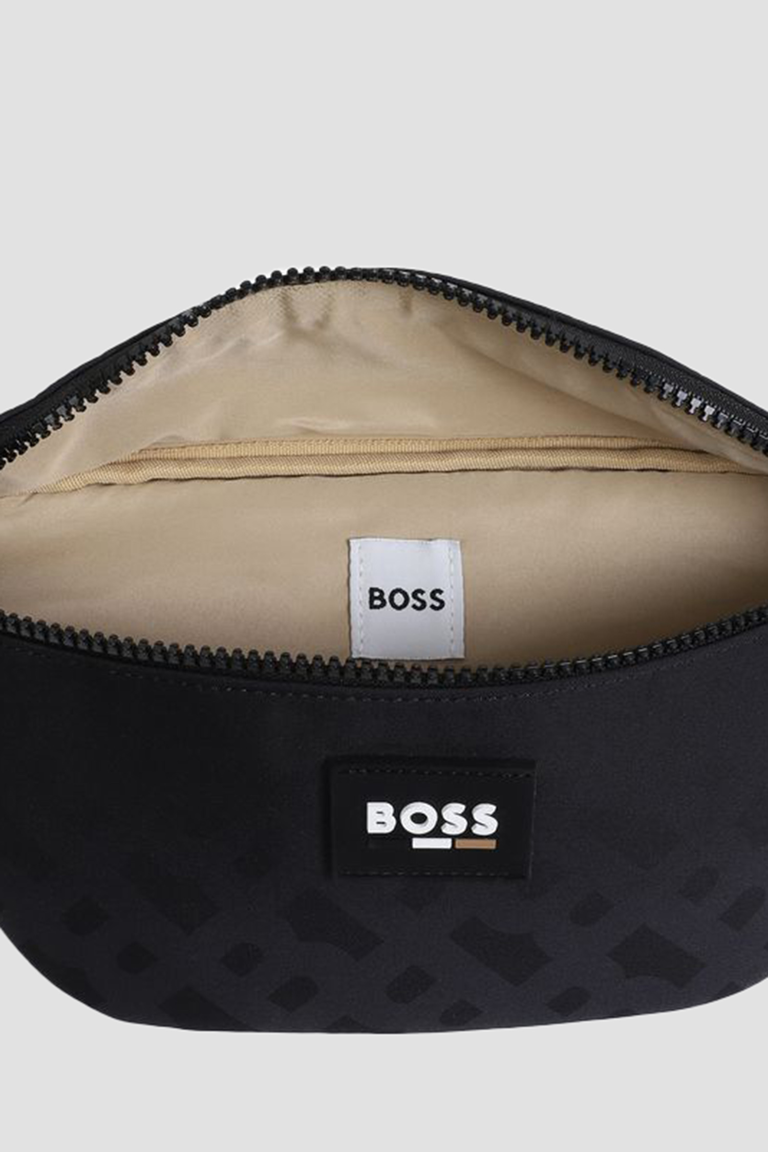 Детская черная поясная сумка с узором BOSS kids J51706;09B