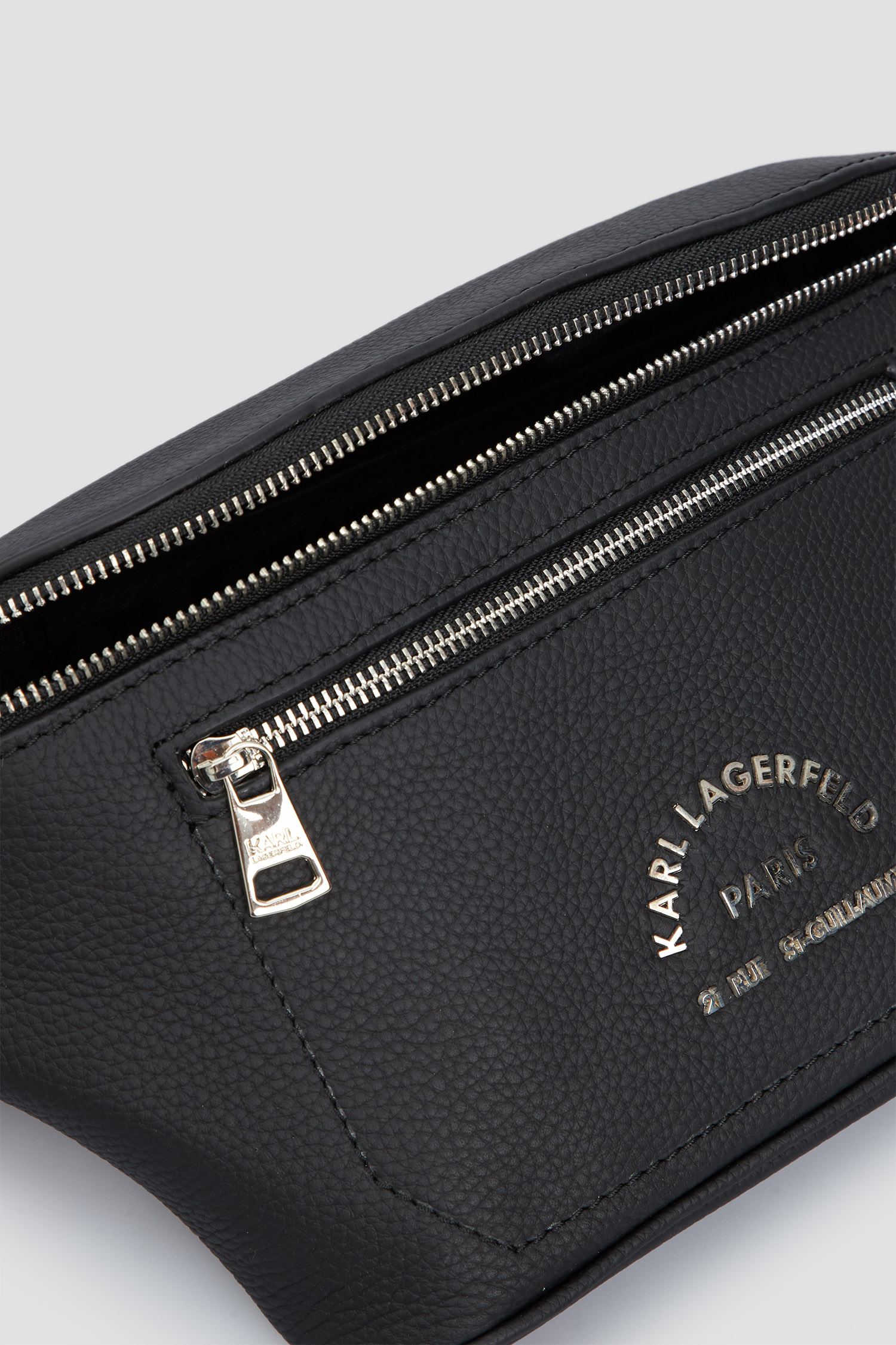 Чоловіча чорна шкіряна поясна сумка Karl Lagerfeld 544451.815912;990