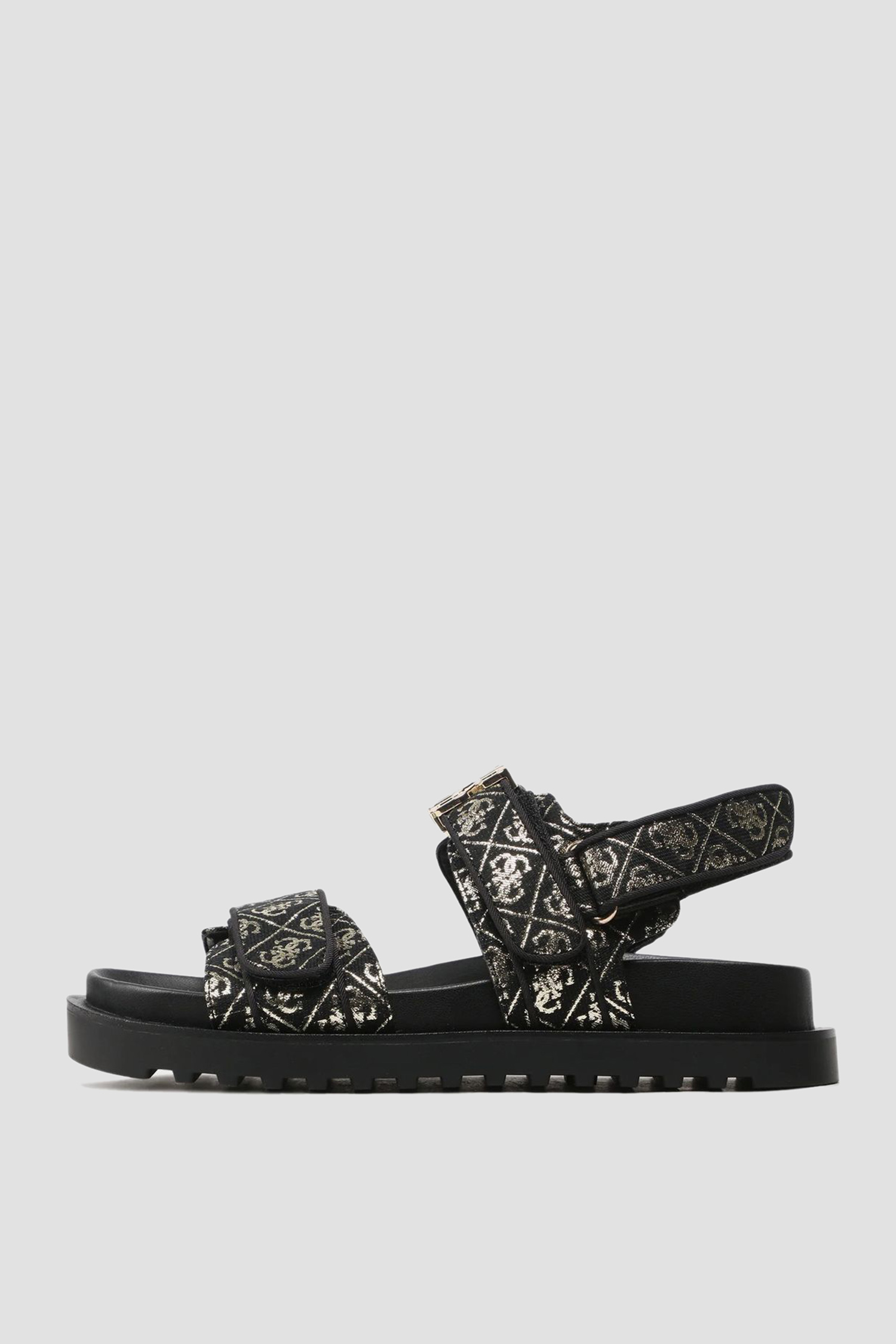 Жіночі чорні сандалі з візерунком Guess FL6FBS.FAL03;BLKPL