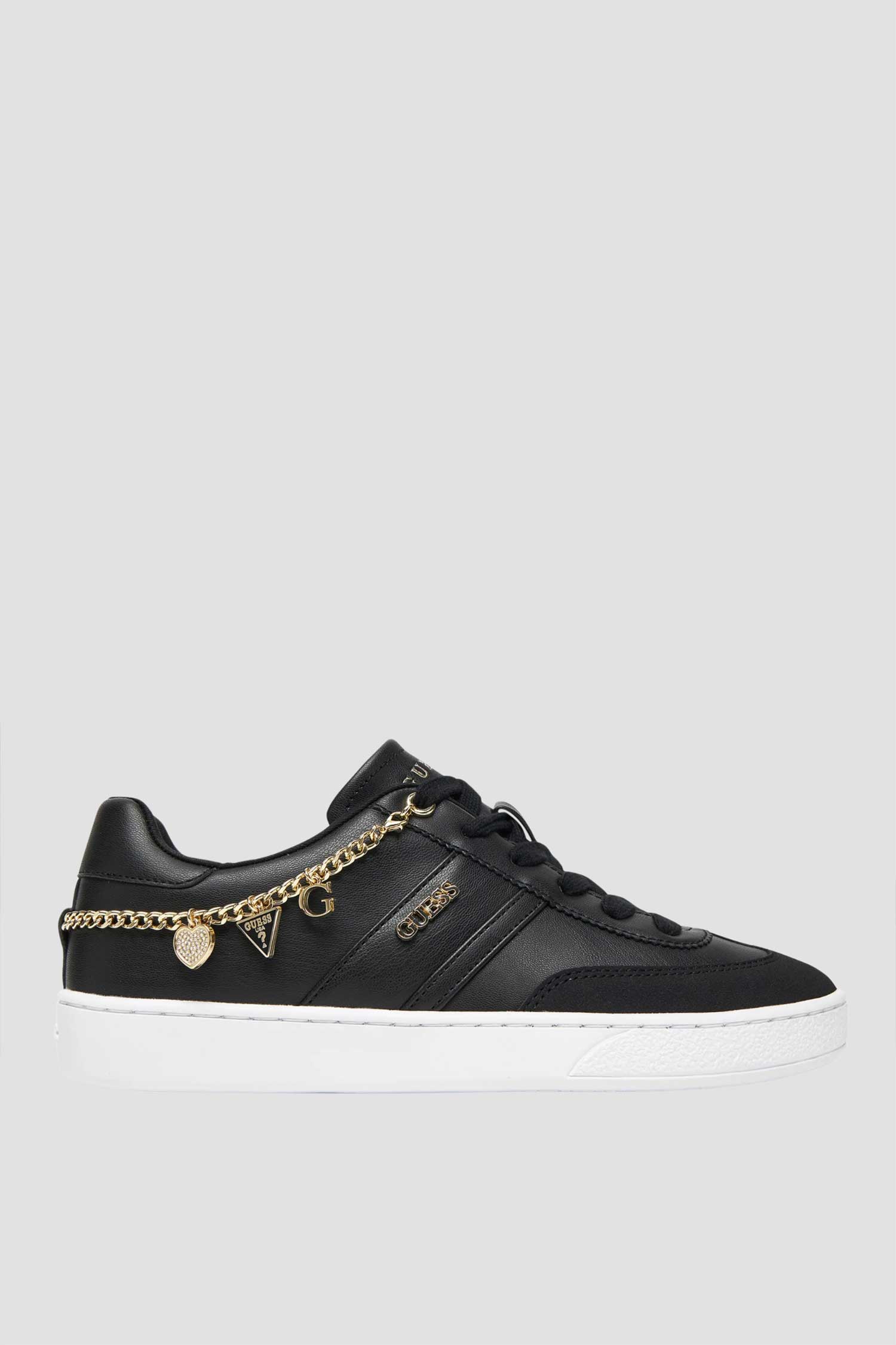 Жіночі чорні снікерси Guess FLTNAO.LEA12;BLACK