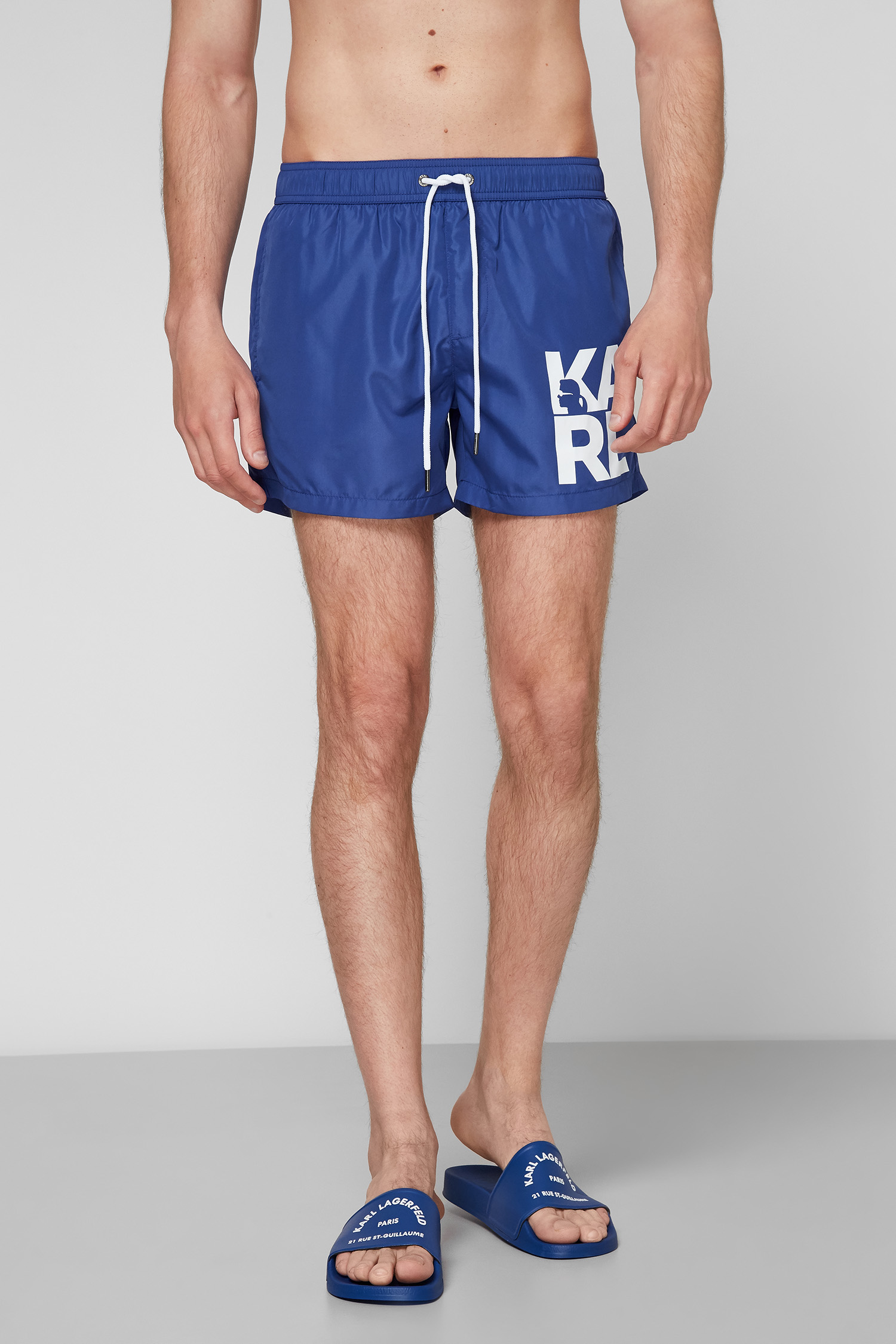 Чоловічі сині плавальні шорти Karl Lagerfeld KL21MBS02;NAVY