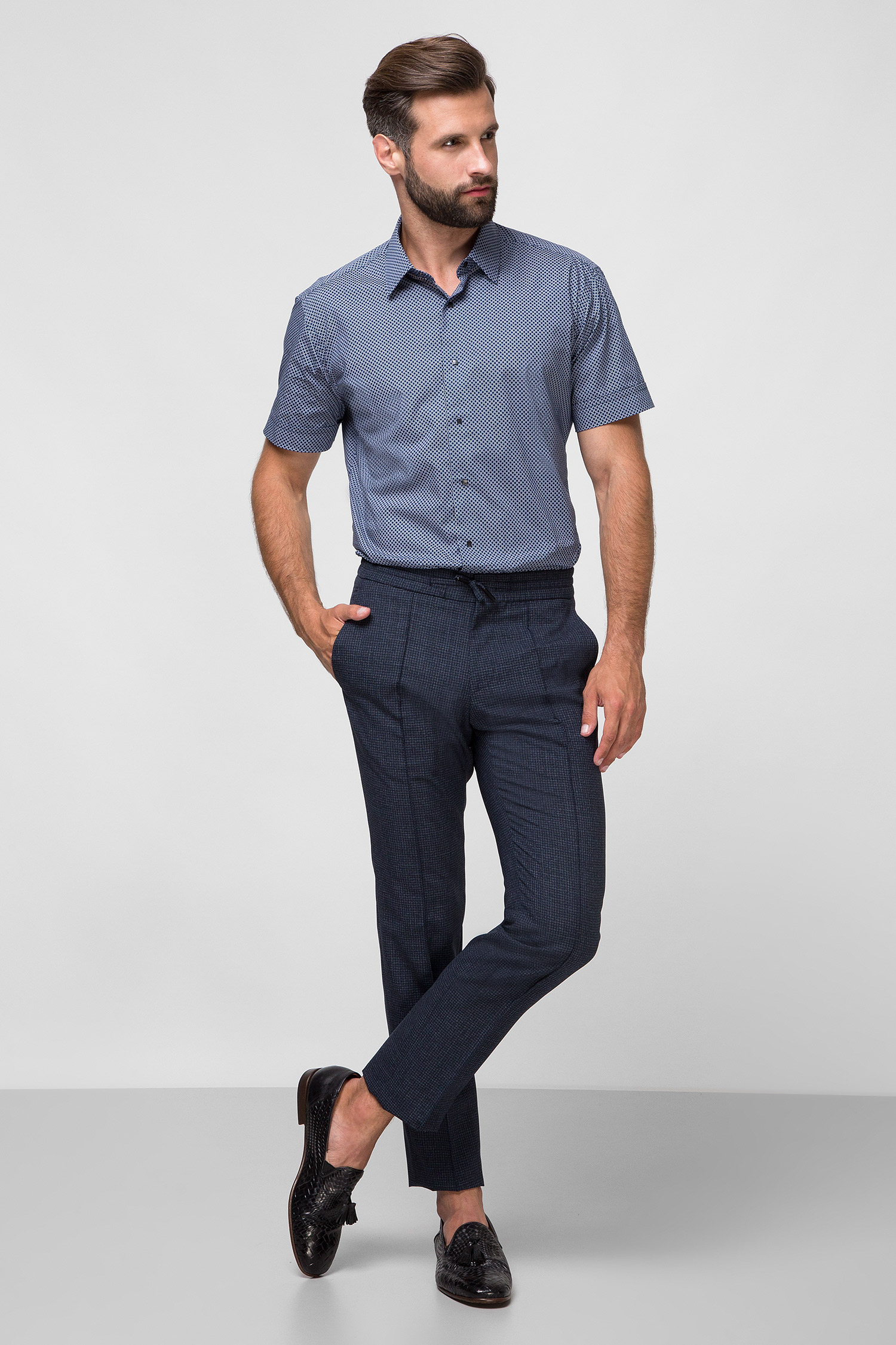 Мужская темно-синяя рубашка Karl Lagerfeld 501622.605500;690