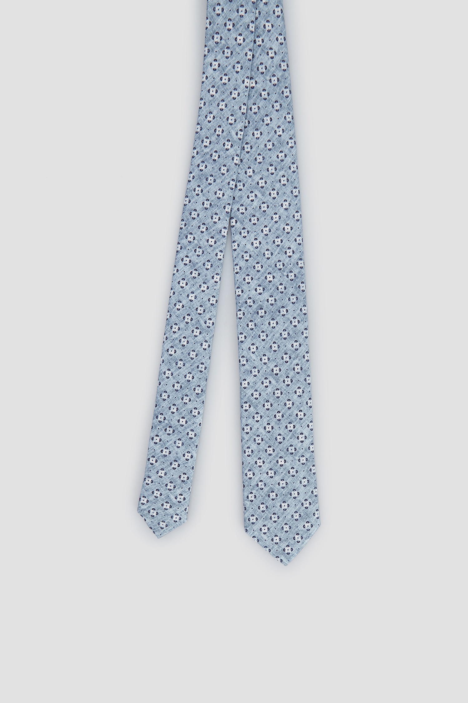 Мужской голубой галстук с узором BOSS 50451799;452