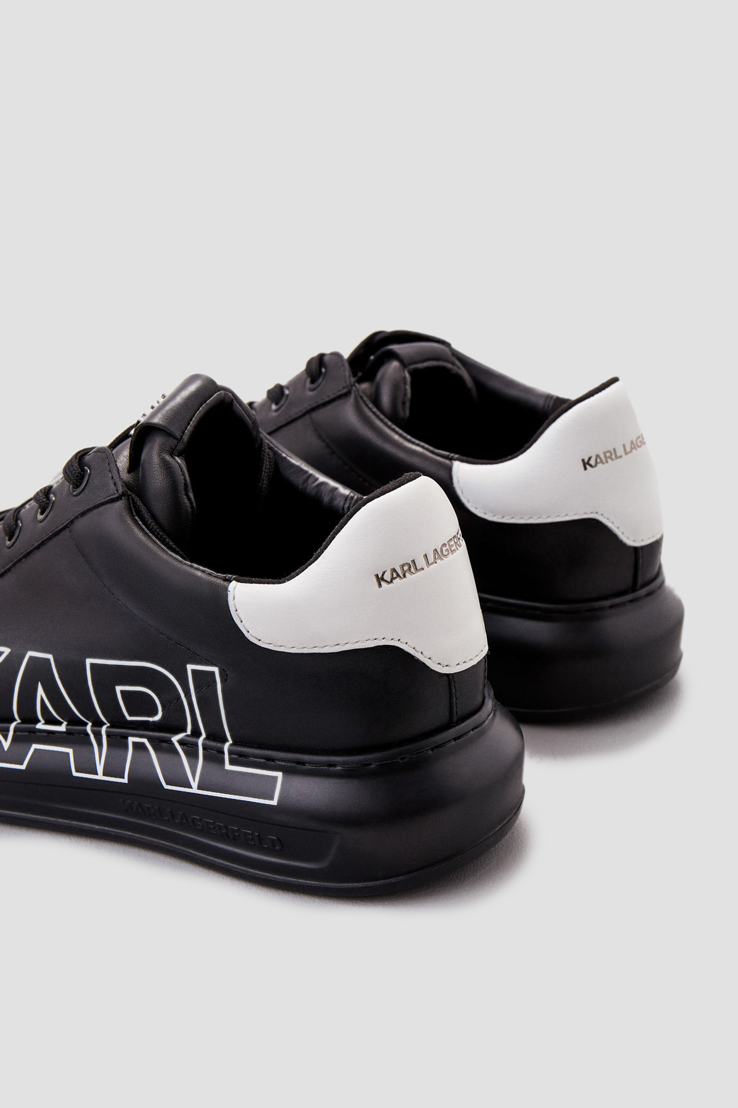 Мужские черные кожаные сникерсы Karl Lagerfeld 500470.855091;990