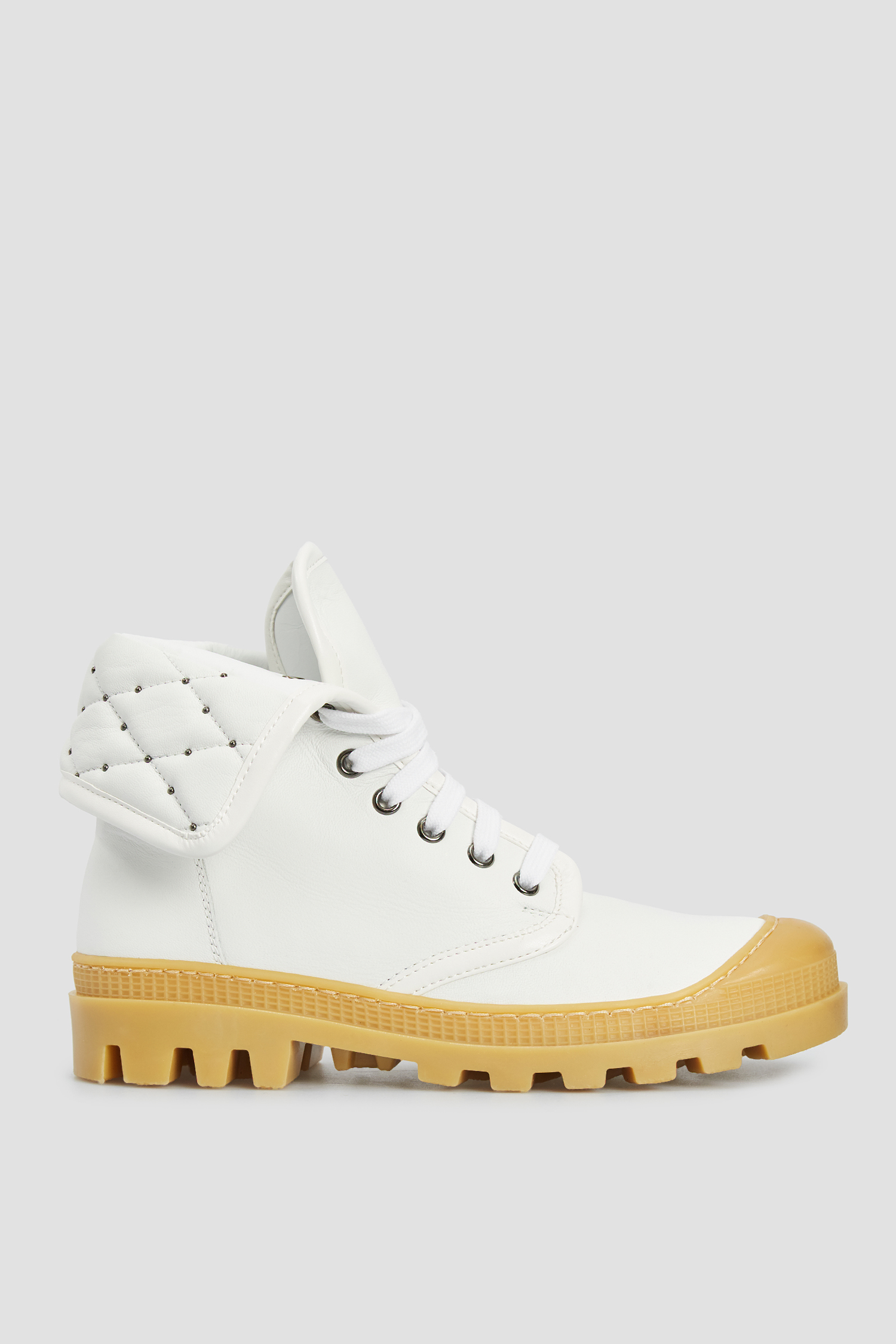 Белые кожаные ботинки для девушек Baldinini D2BS28NAPI;9002