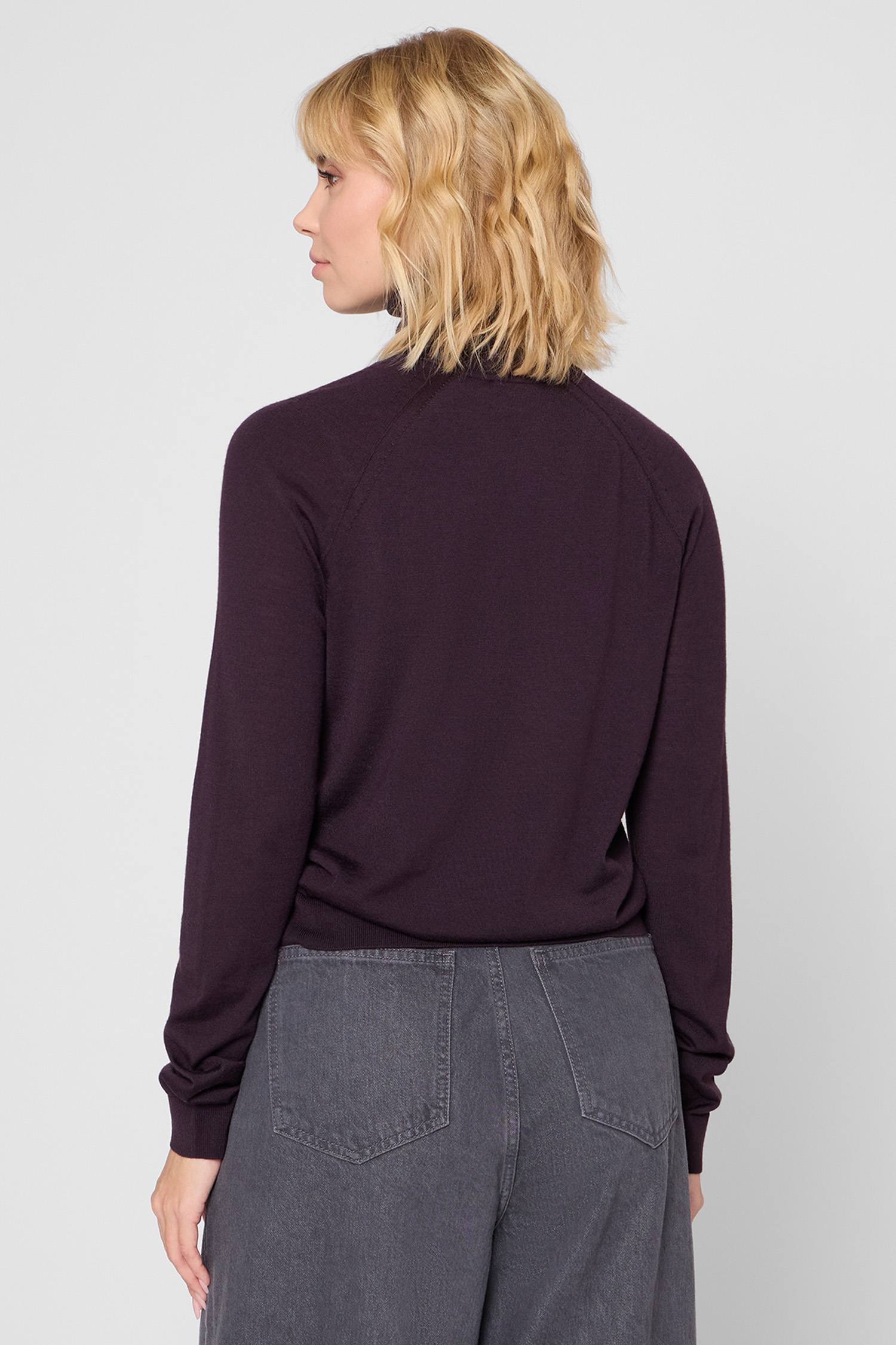 Женский бордовый шерстяной гольф BOSS 50548298;557