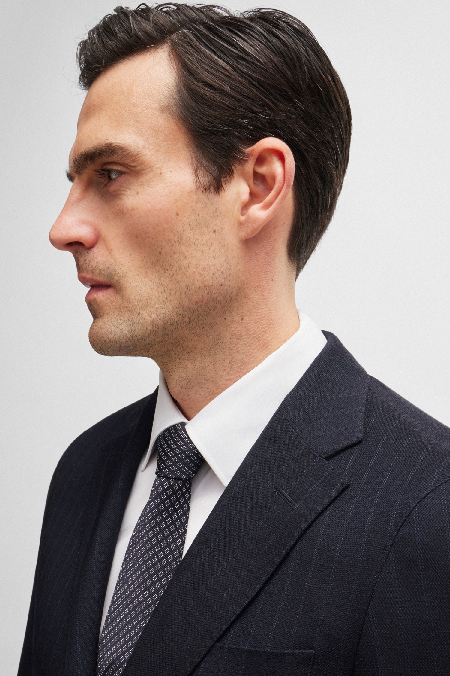 Мужской темно-синий шерстяной блейзер BOSS 50520326;404