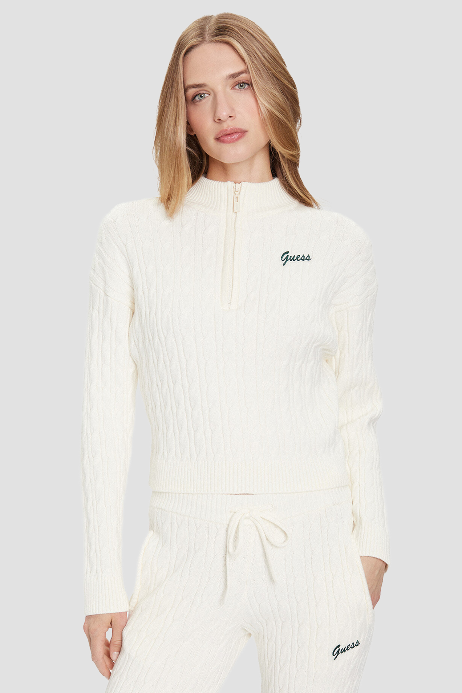Женская белая кофта Guess V5BR02.Z0572;G1O6