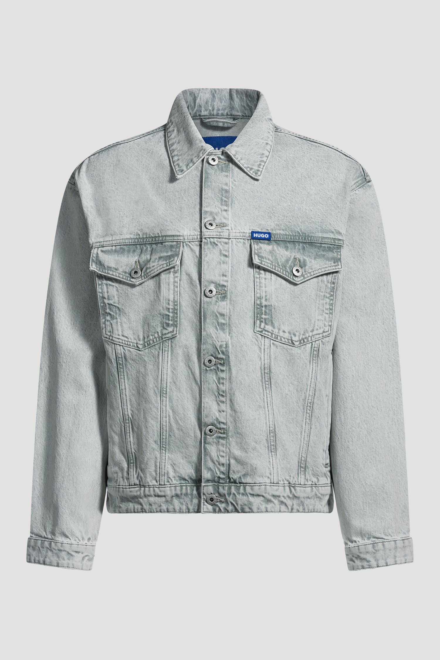 Мужская светло-серая джинсовая куртка HUGO BLUE 50534538;331