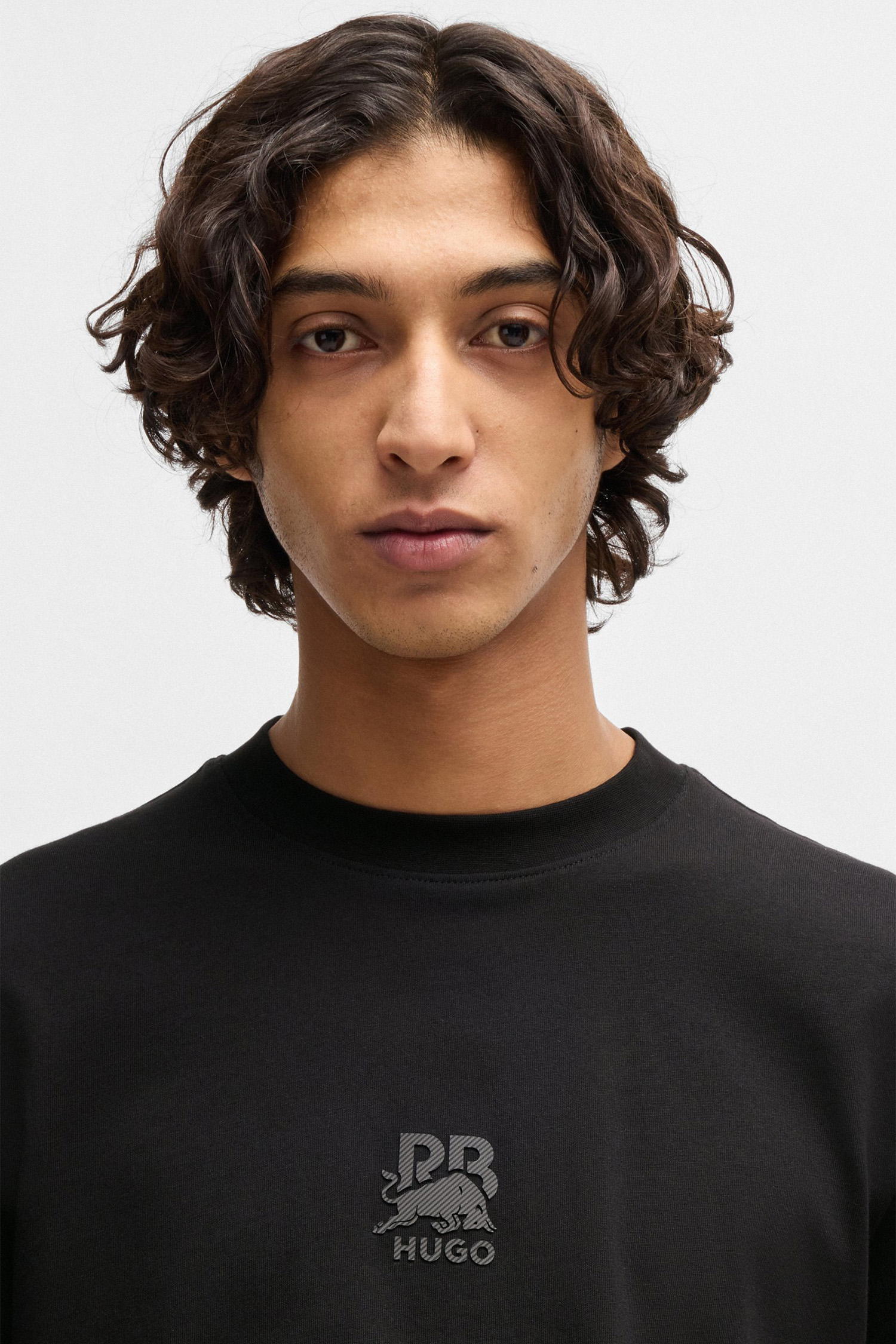 Чоловіча чорна футболка HUGO x RB HUGO 50542766;001
